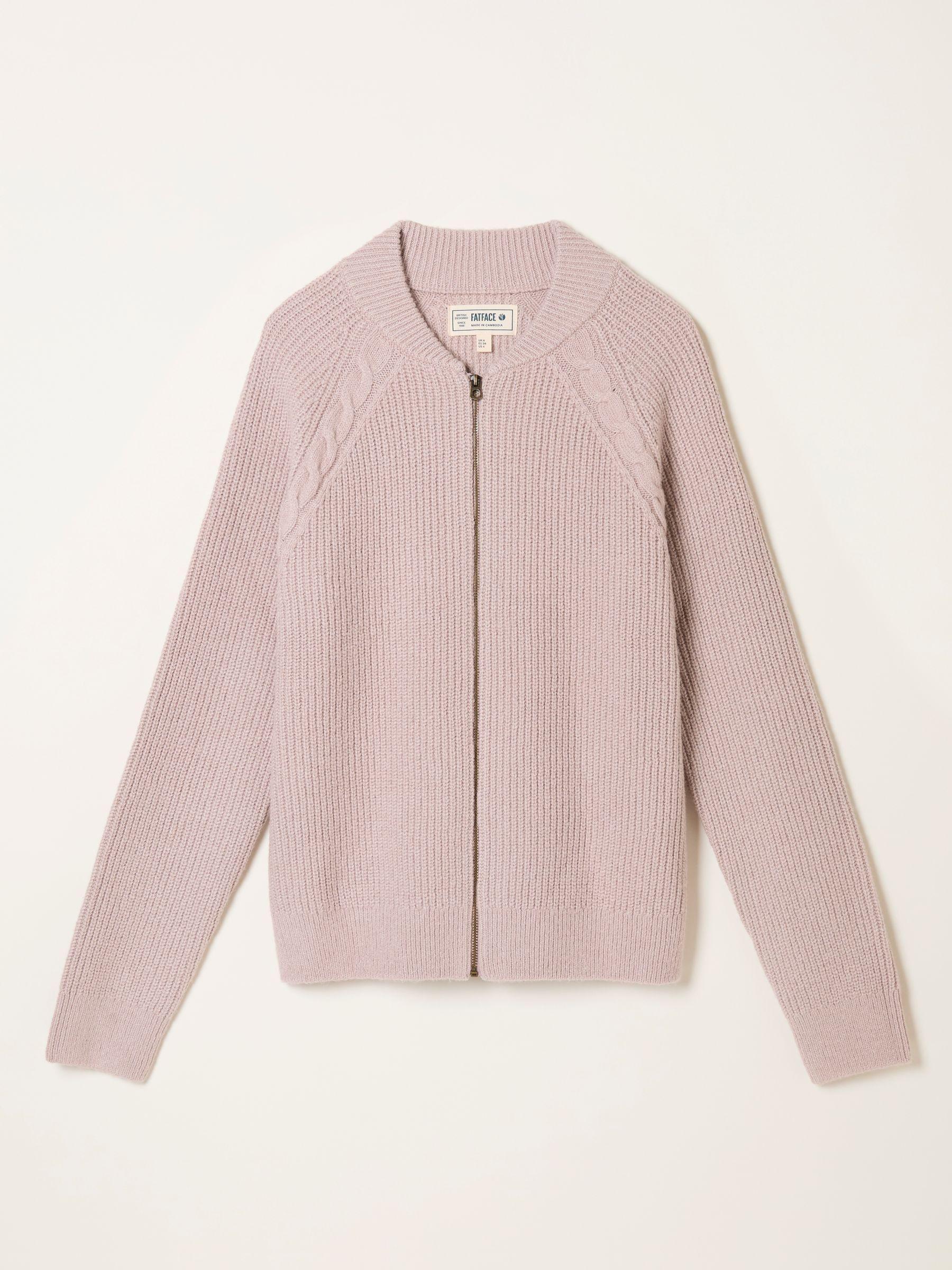 Loren Natural Knitted Cable Bomber by FAT FACE