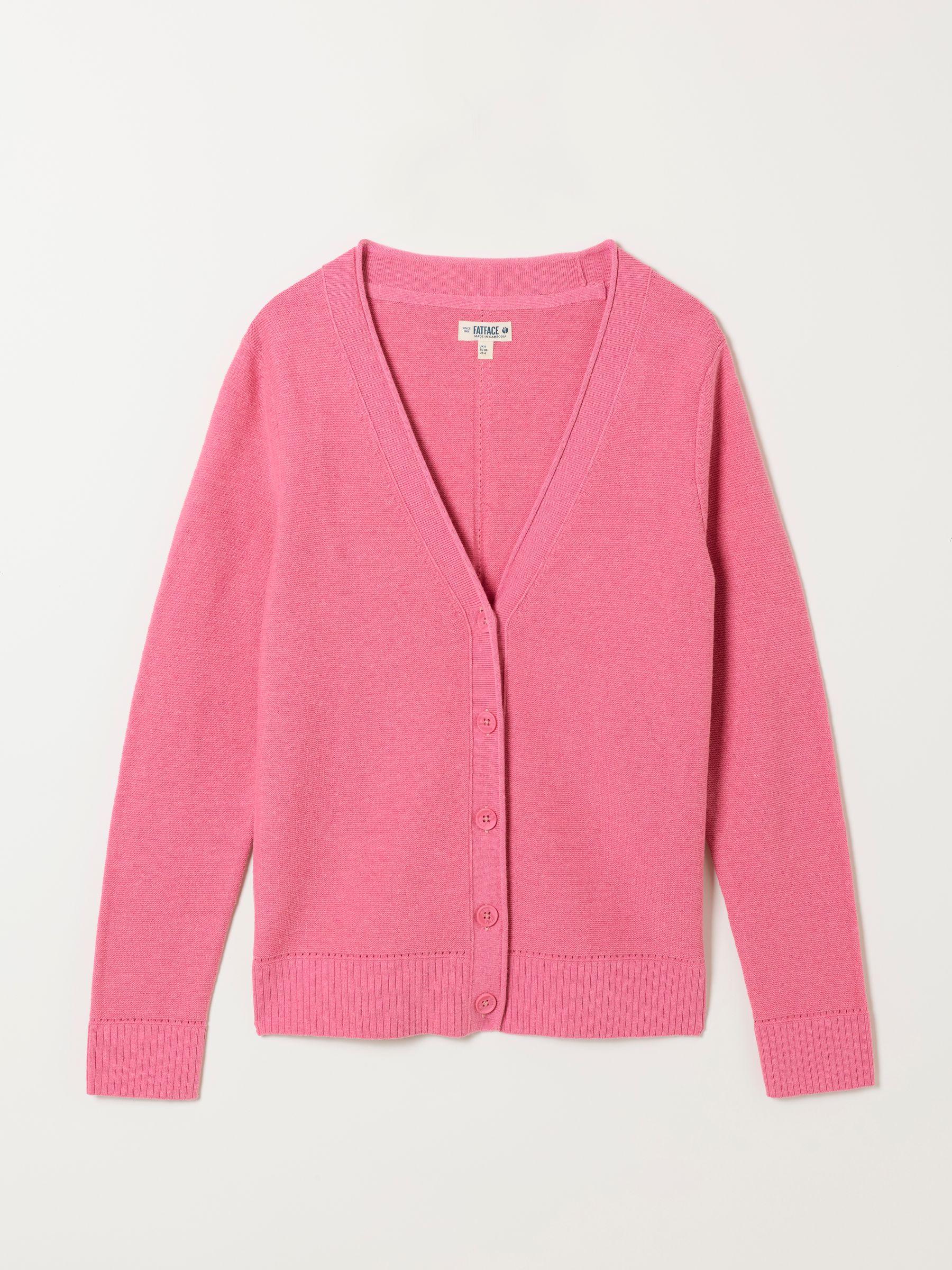 Lucee Pink Knitted Cardigan by FAT FACE