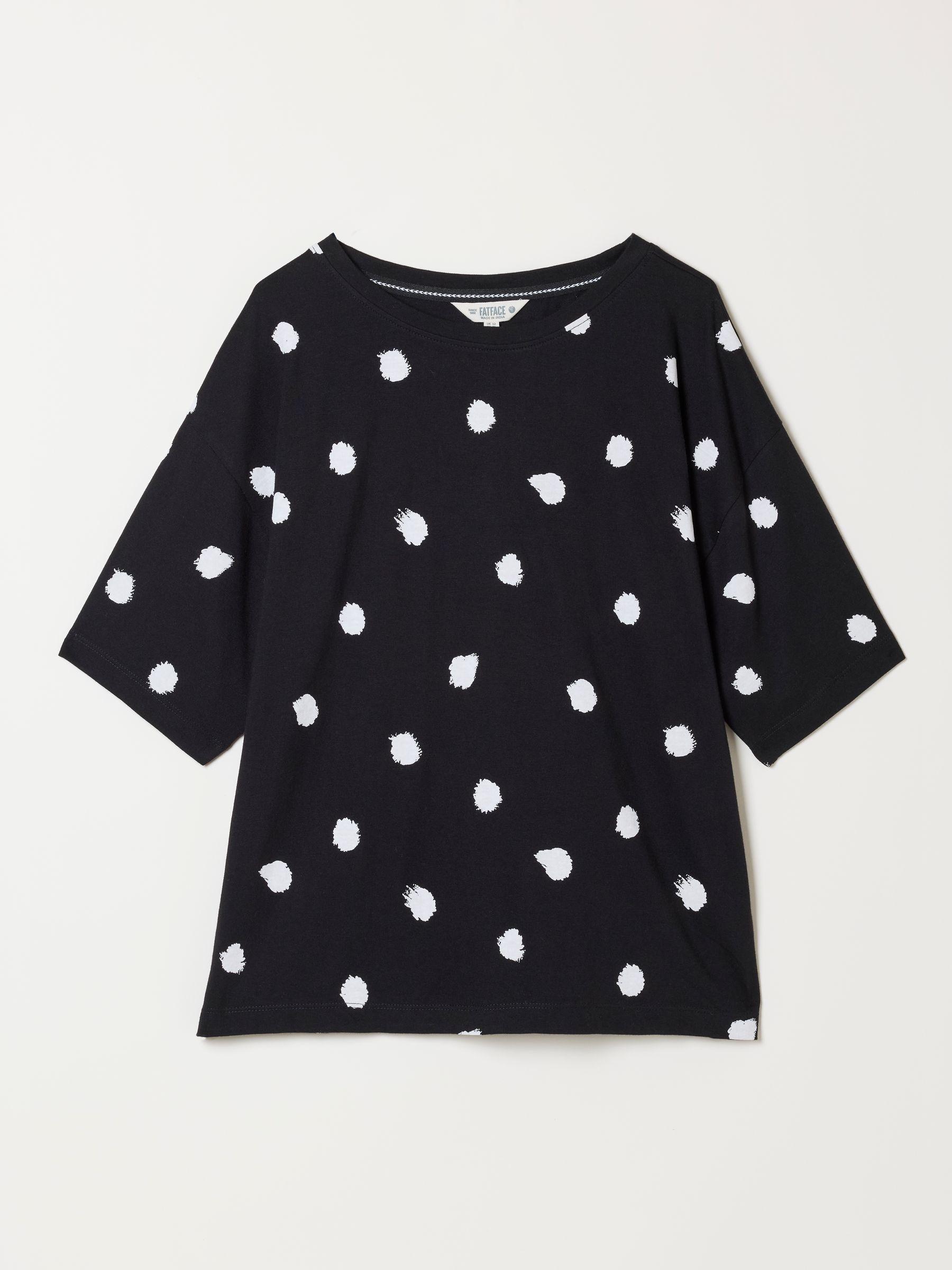 Maddie Black Spot Top by FAT FACE