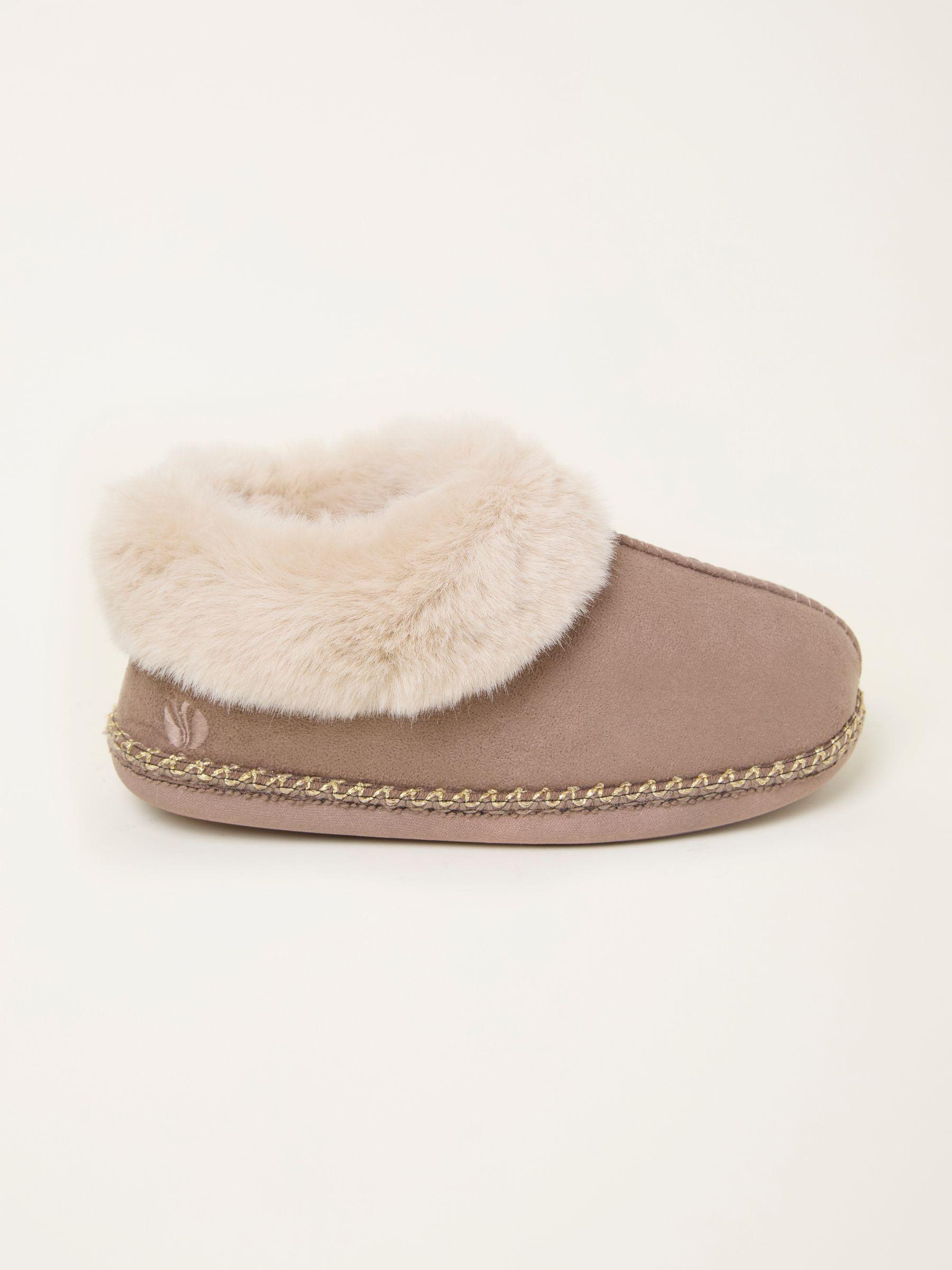 Maia Natural Boot Slipper by FAT FACE