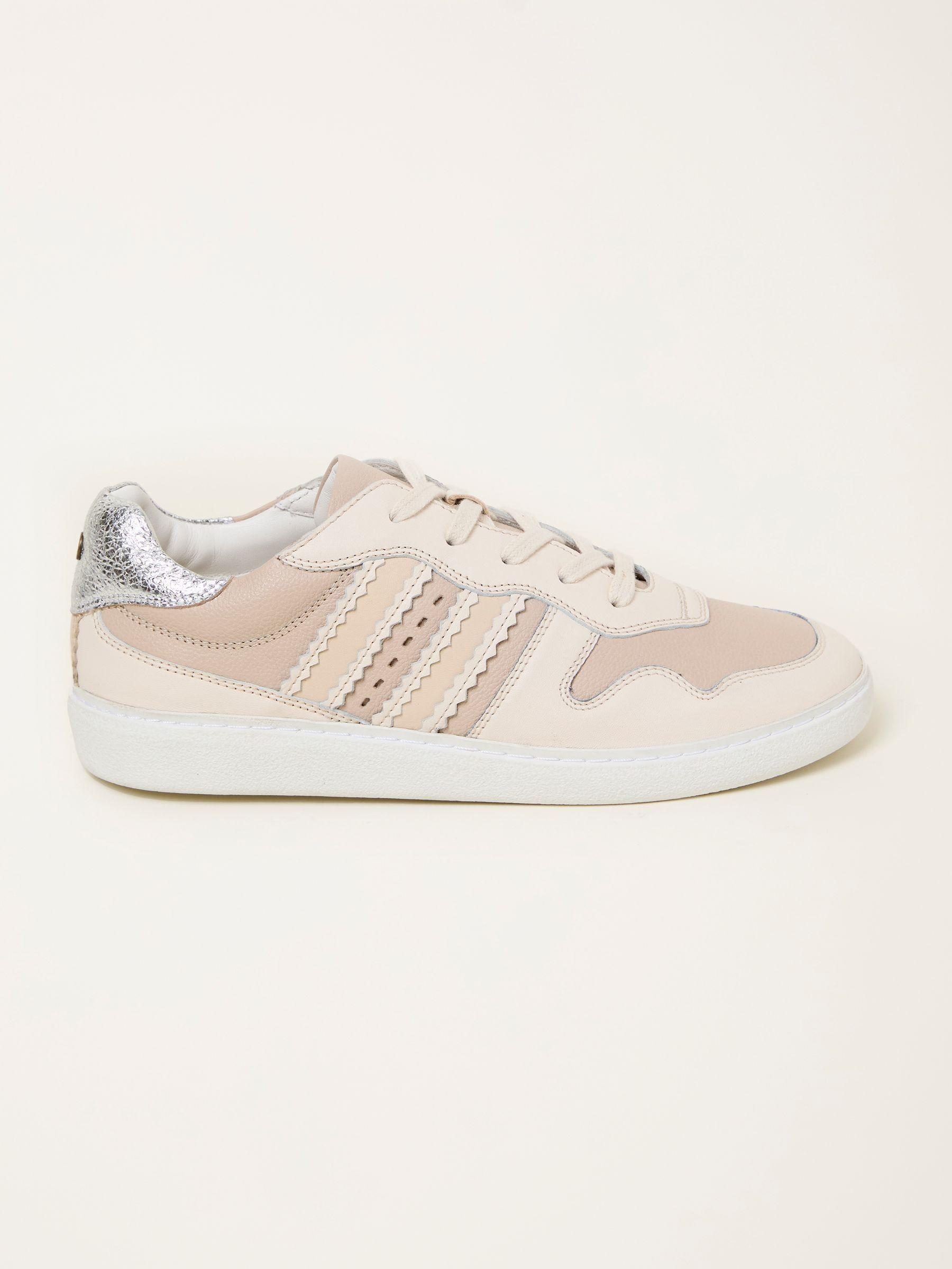 Meri Blush Pink Leather Trainer by FAT FACE
