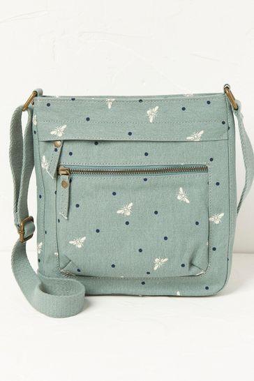 Mini Green Polka Dot Bee Cross-Body Bag by FAT FACE