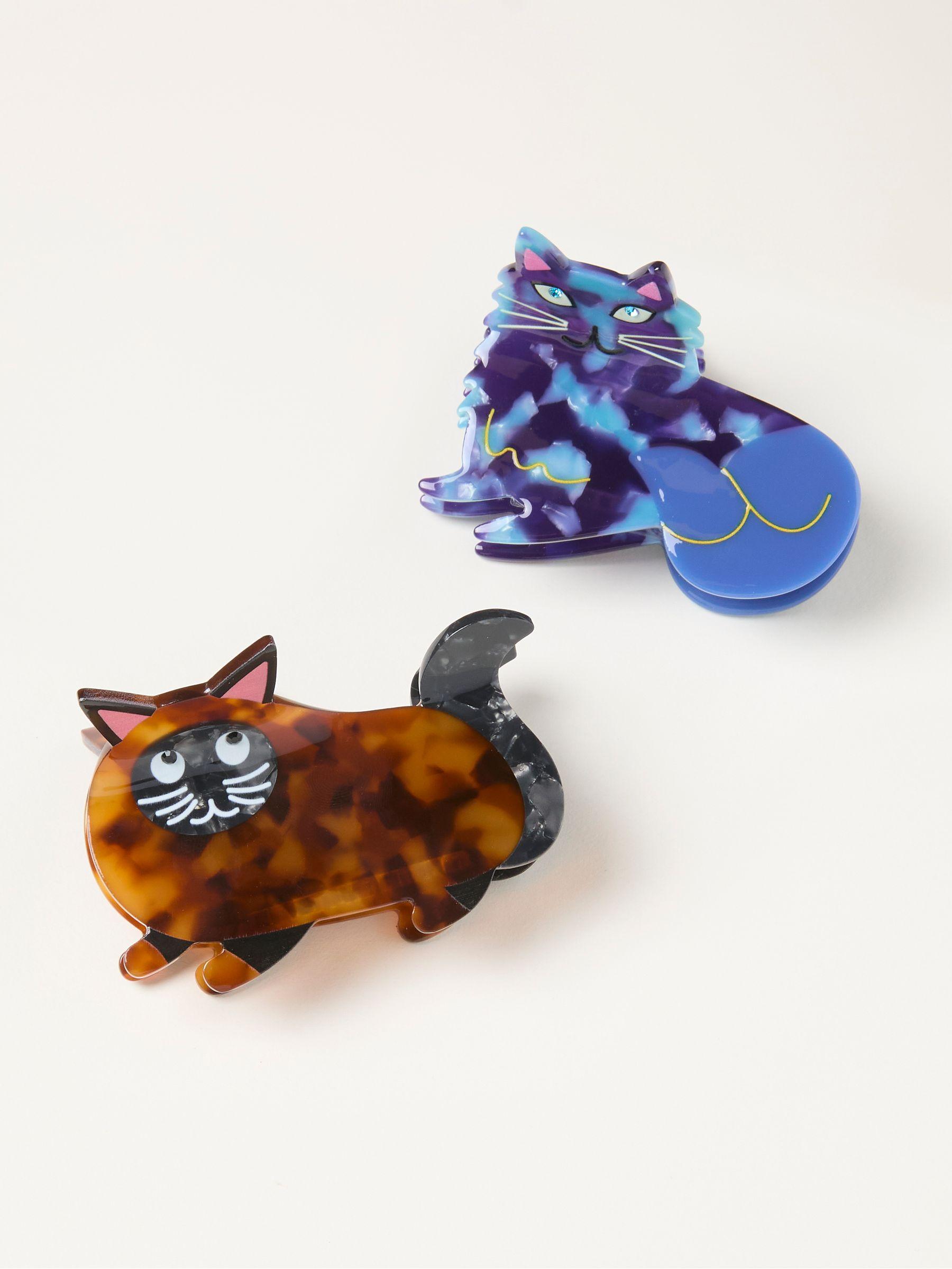 Multi 2 Pack Cat Claw Clips by FAT FACE