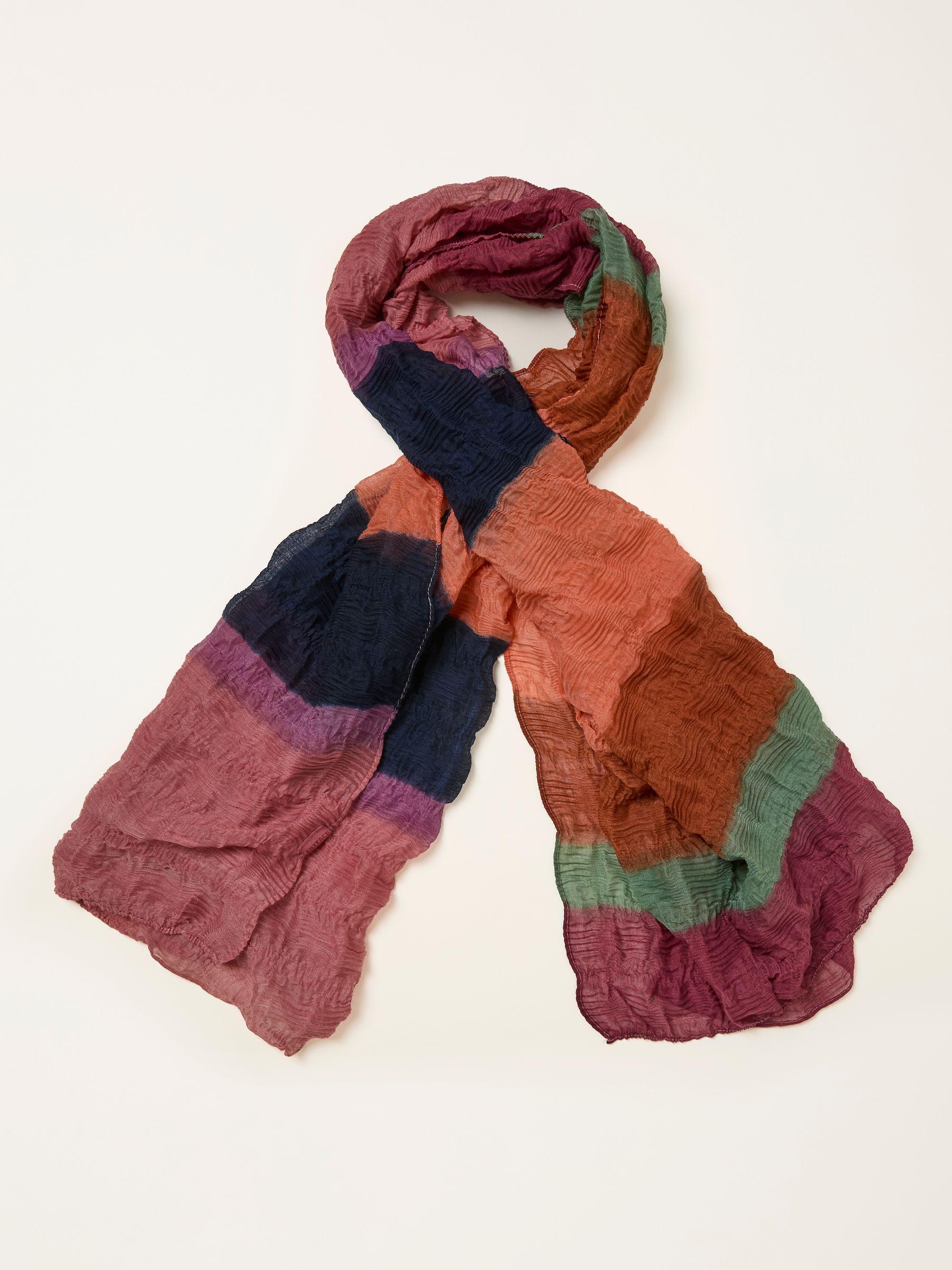 Multi Colour Block Crinkle Lightweight Scarf by FAT FACE