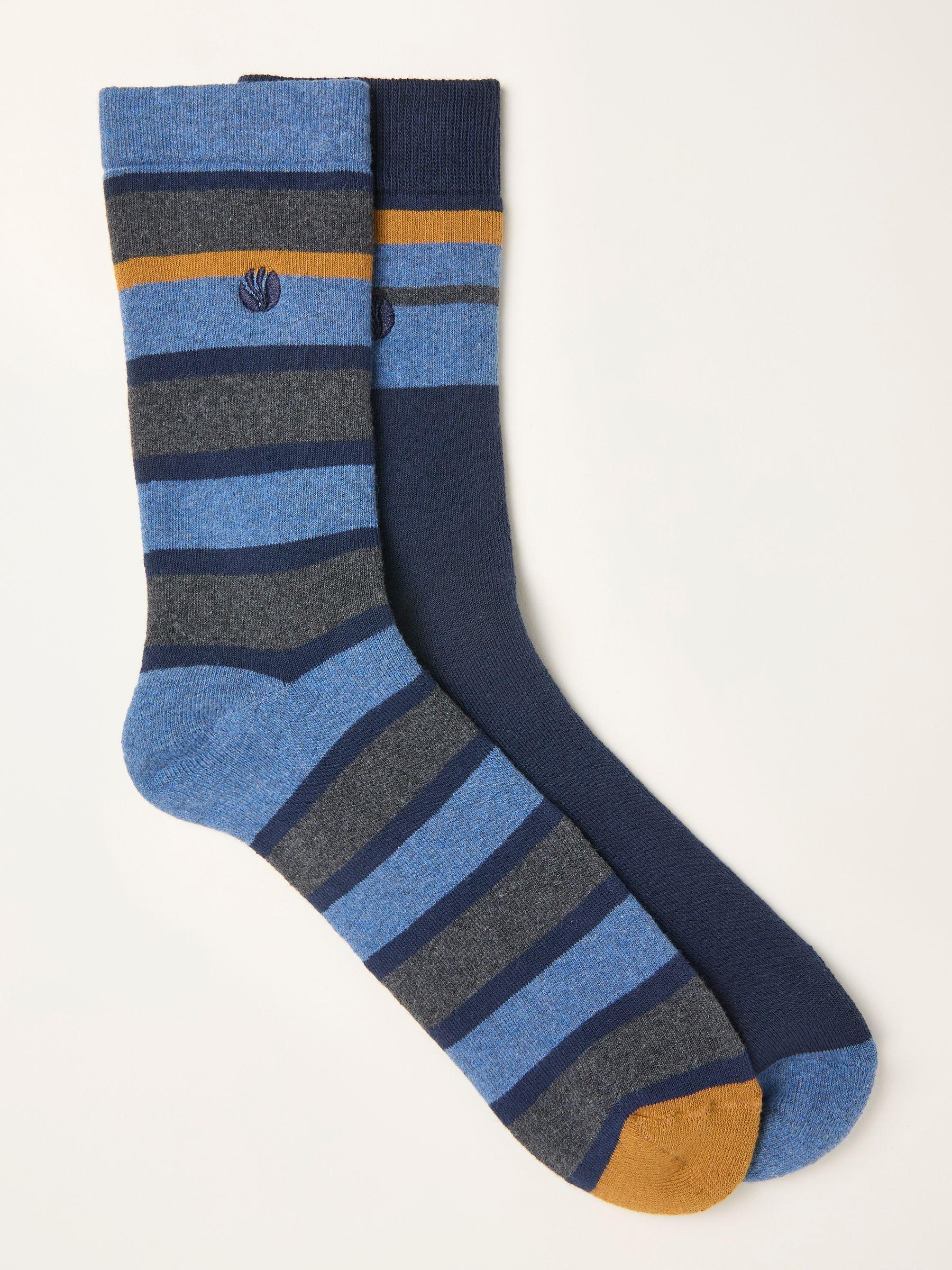 Navy 2 Pairs of Thermal Socks by FAT FACE