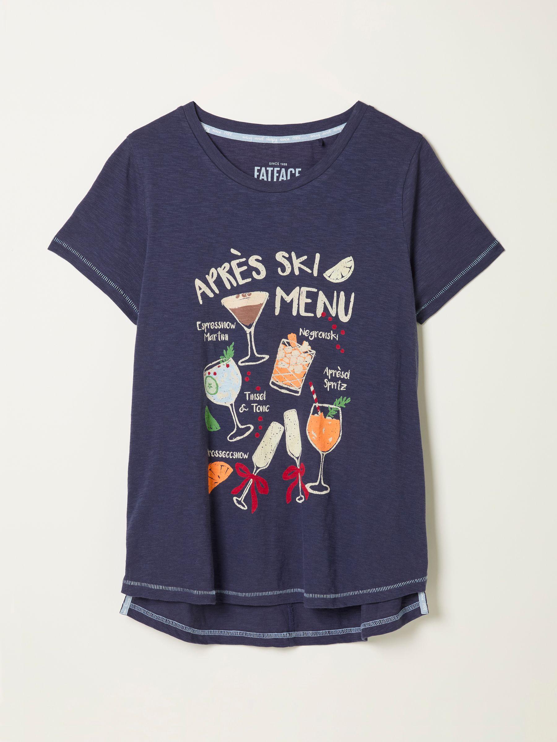 Navy Apres Ski Graphic T Shirt by FAT FACE