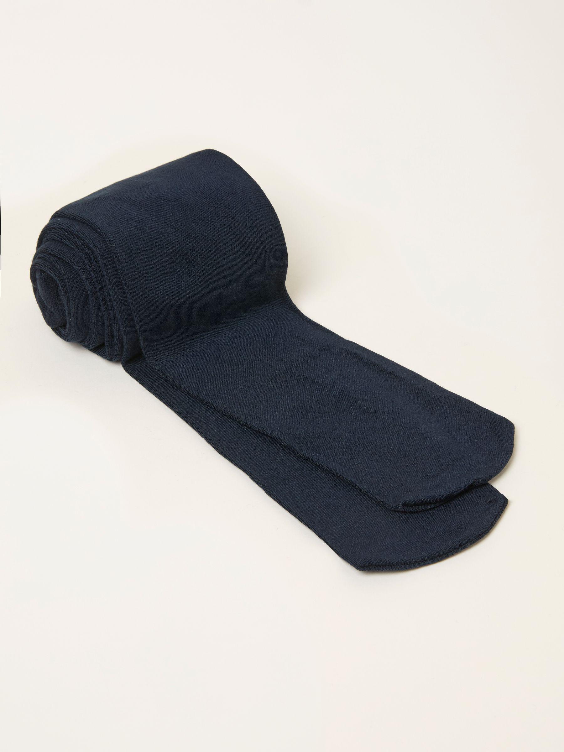Navy Blue Thick Plain Tights by FAT FACE