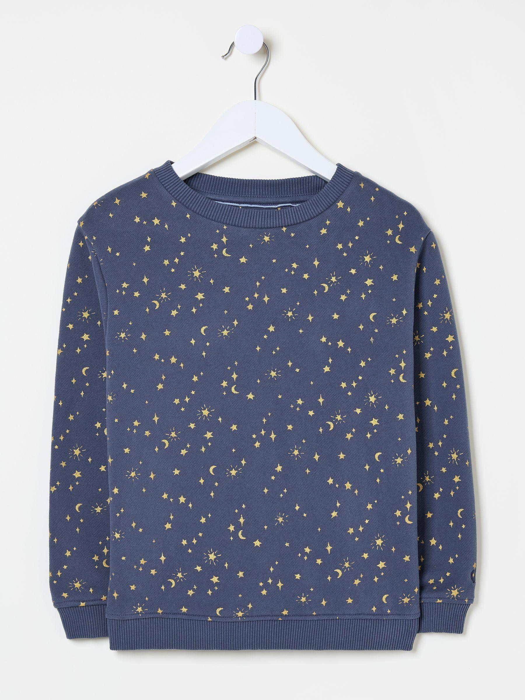Navy Star Crew Sweater by FAT FACE