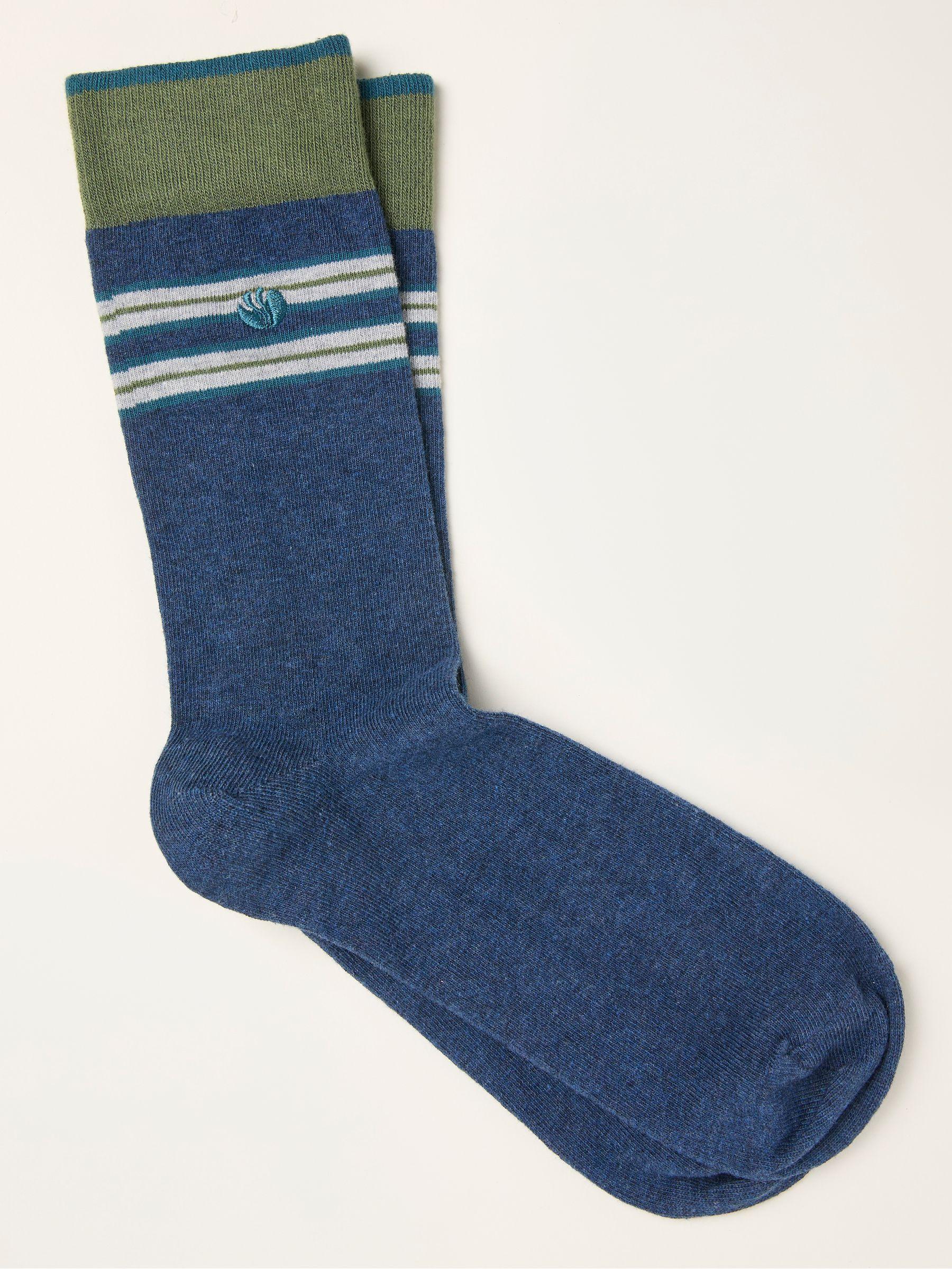 Navy Striped Socks by FAT FACE