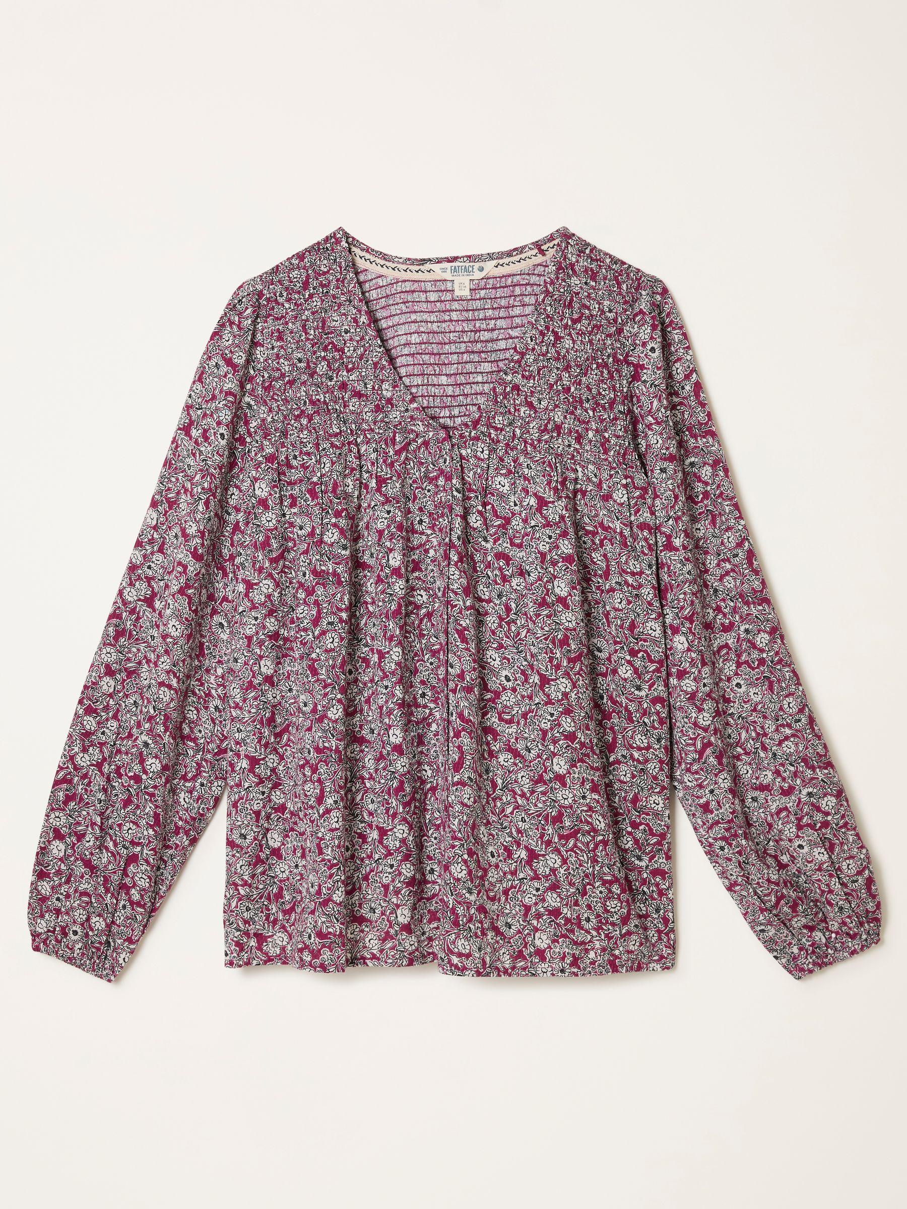 Nessie Brown Ditsy Regular Blouse by FAT FACE