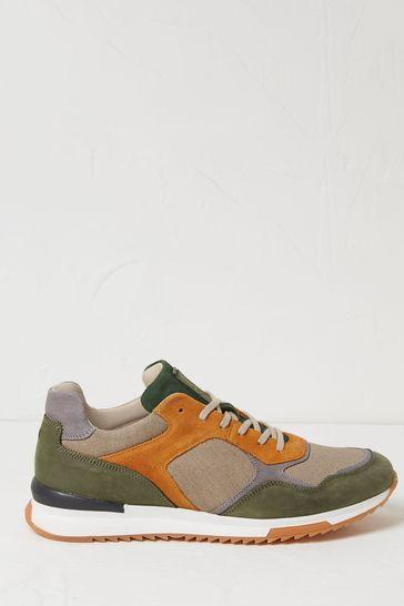 Oakes Green Leather Trainers by FAT FACE