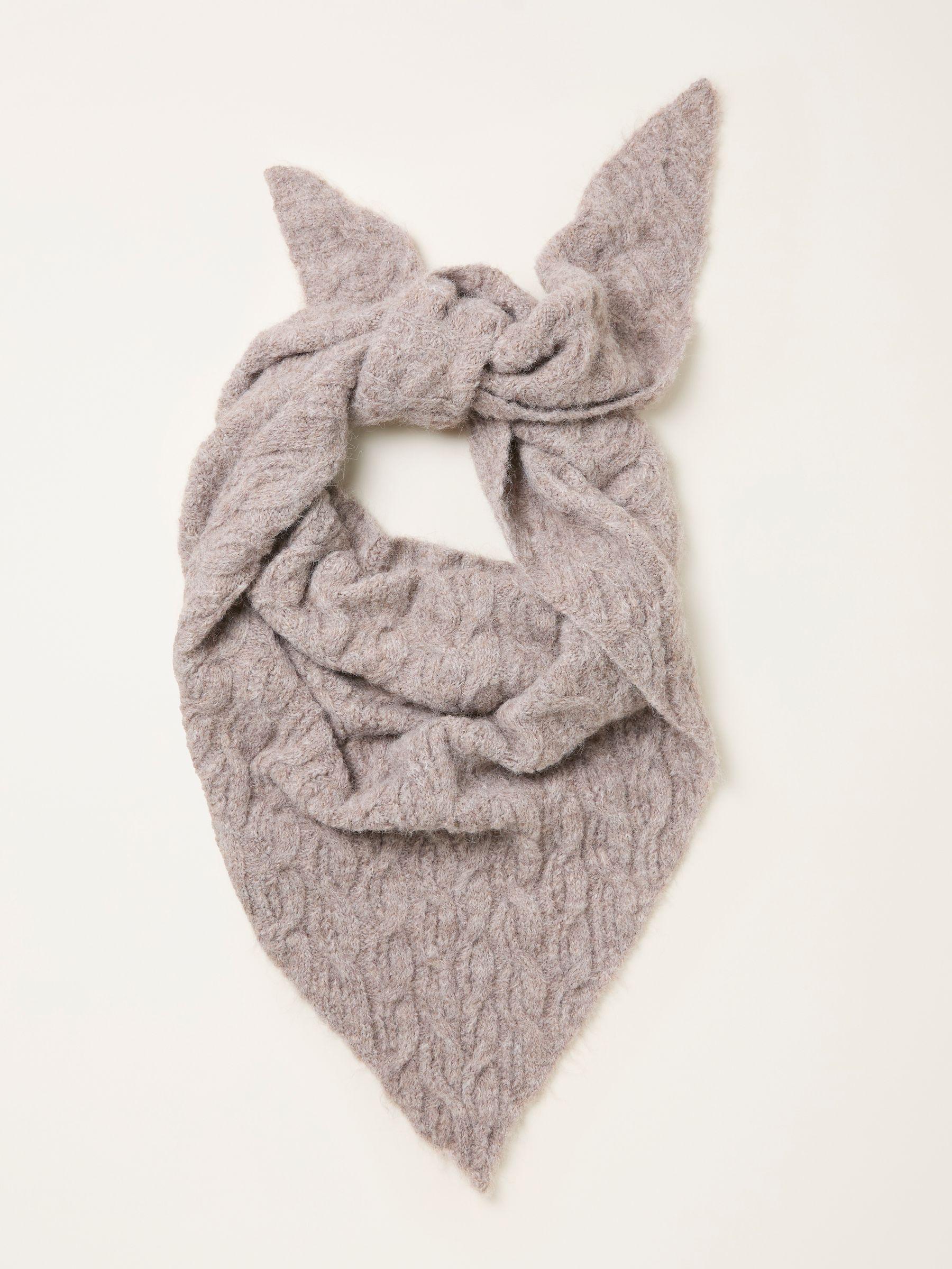 Oatmeal Cable Shawl by FAT FACE