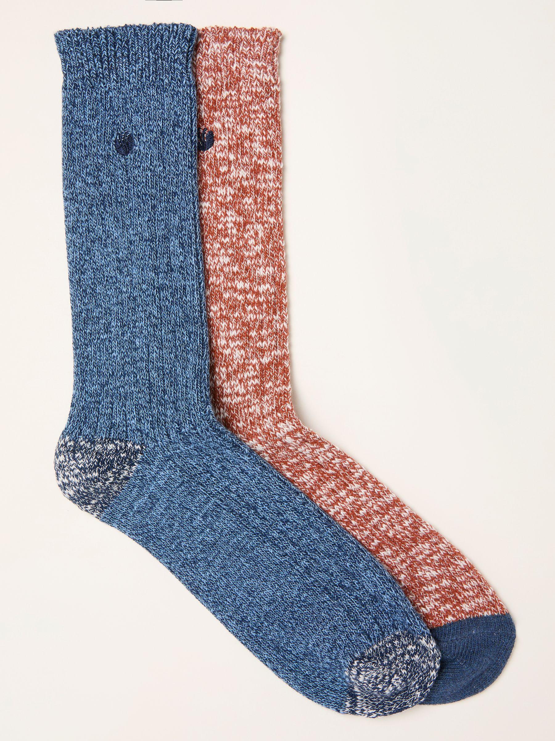 Orange 2 Pairs of Boot Socks by FAT FACE