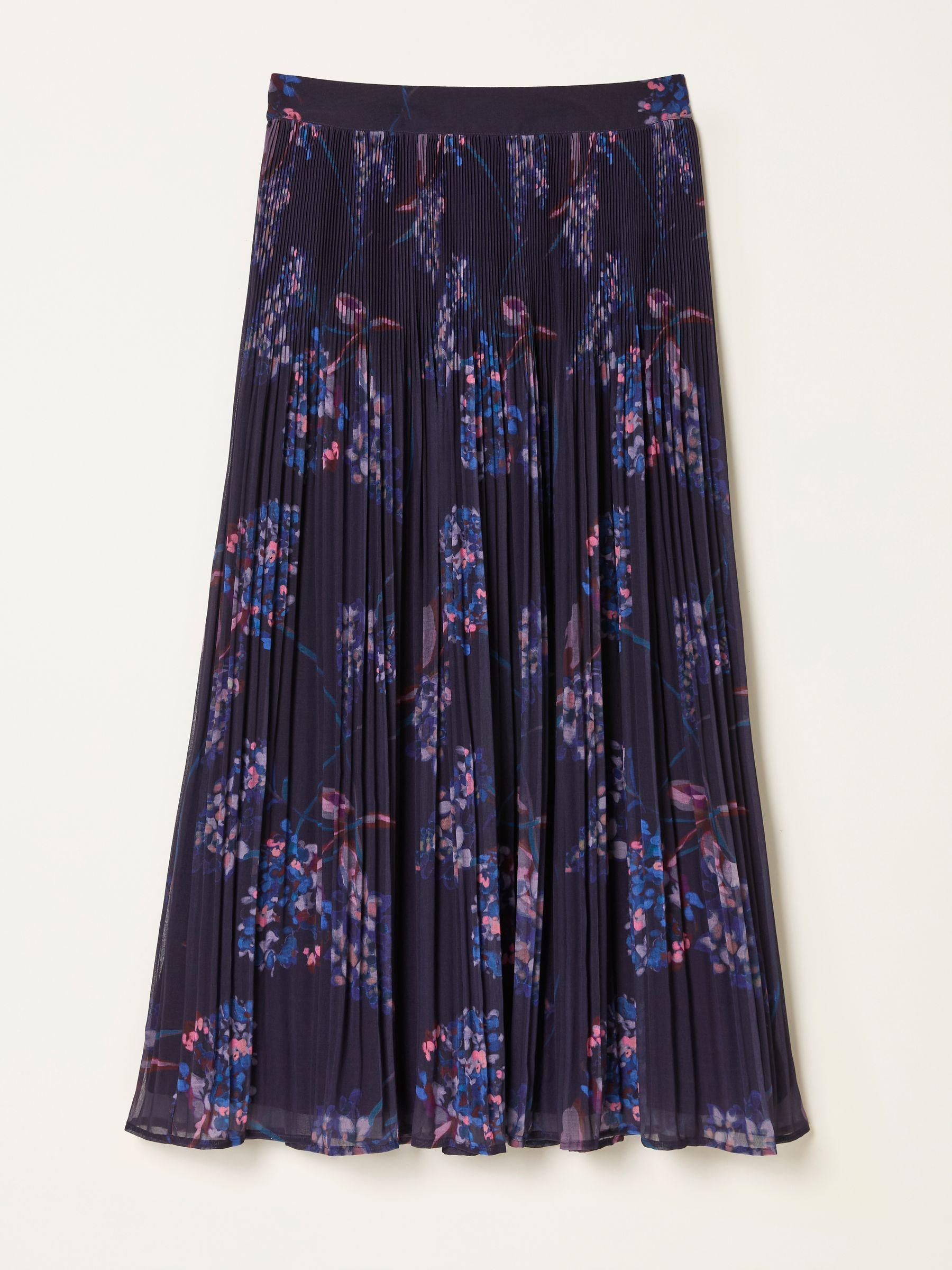 Paignton Dark Purple Heritage Floral Maxi Skirt by FAT FACE