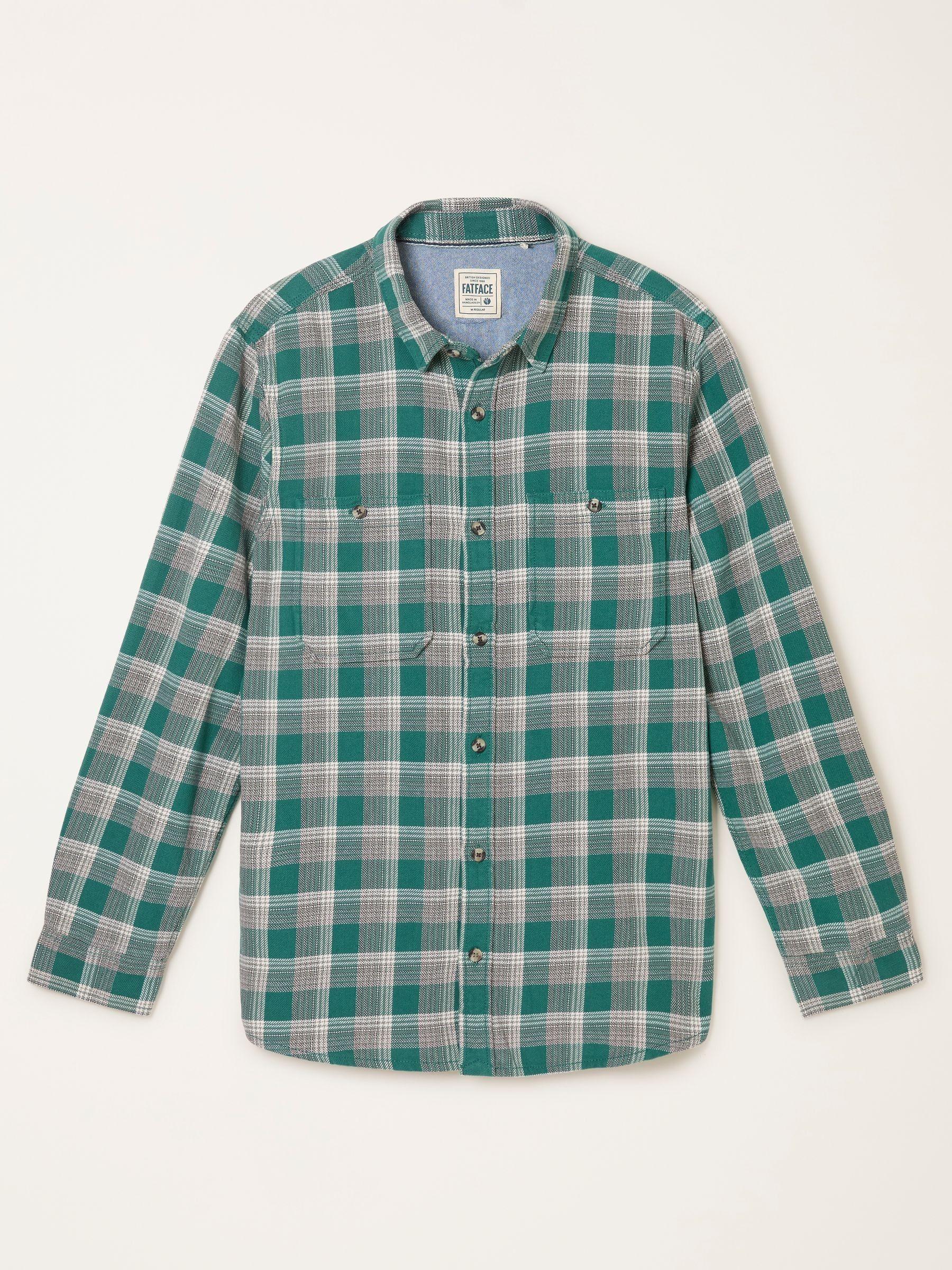 Penley Emerald Green Long Sleeve Check Shirt by FAT FACE
