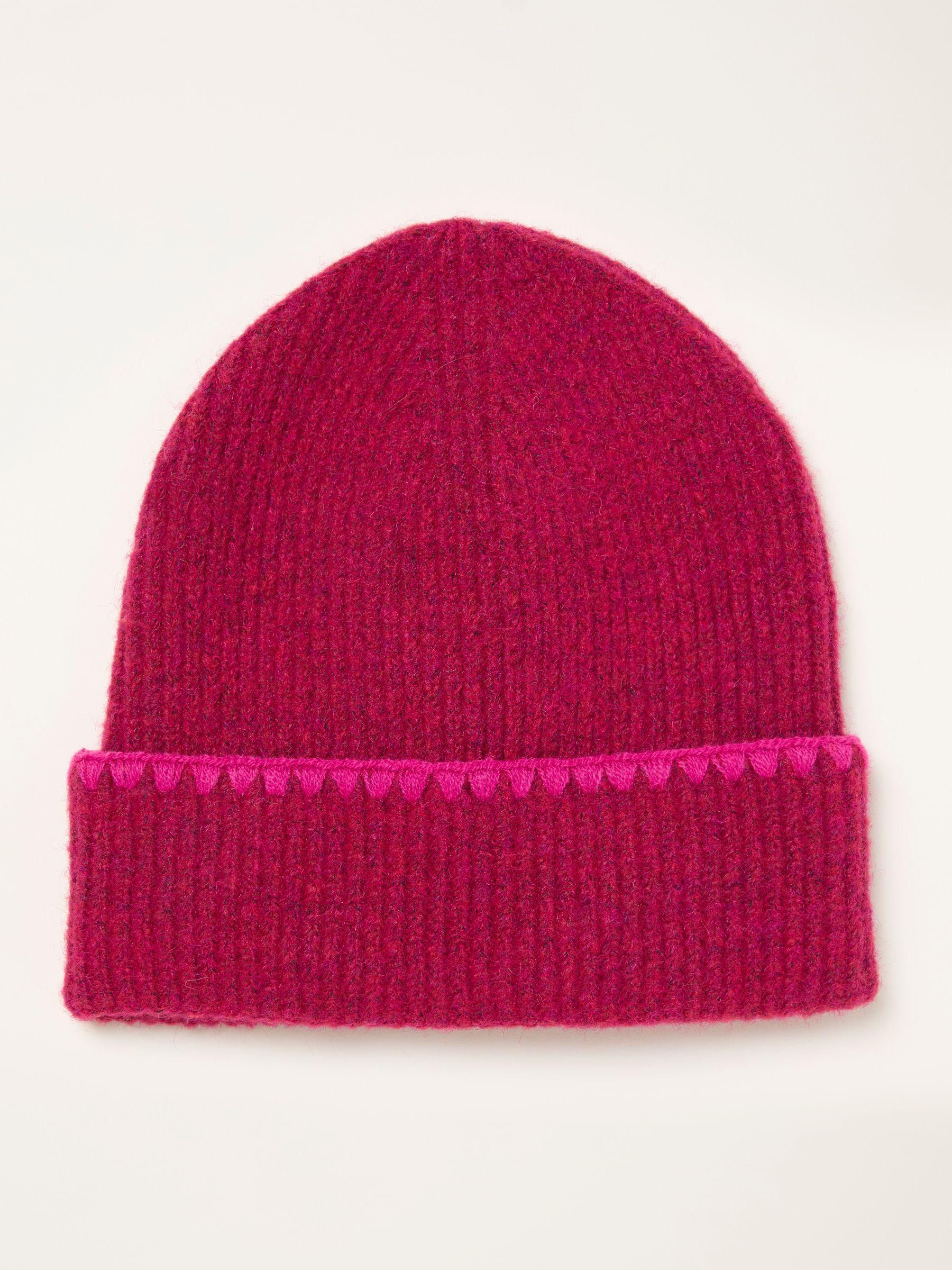 Pink Whipstitch Beanie by FAT FACE