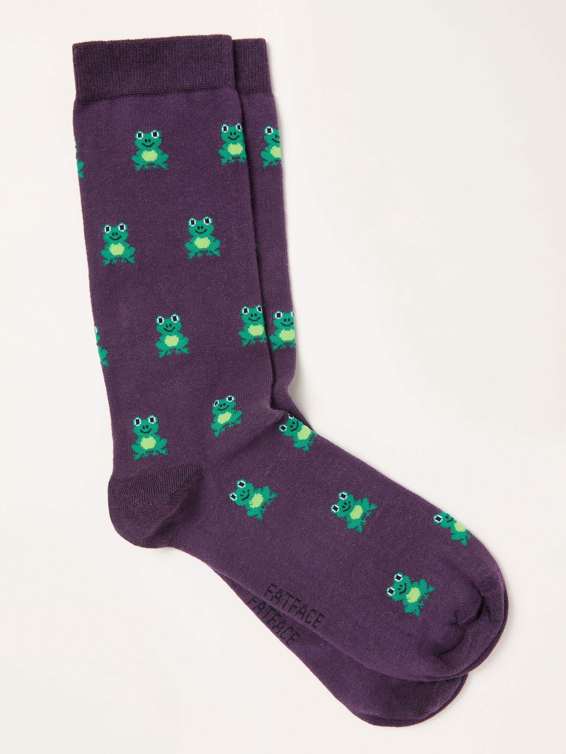 Purple Frog Socks by FAT FACE