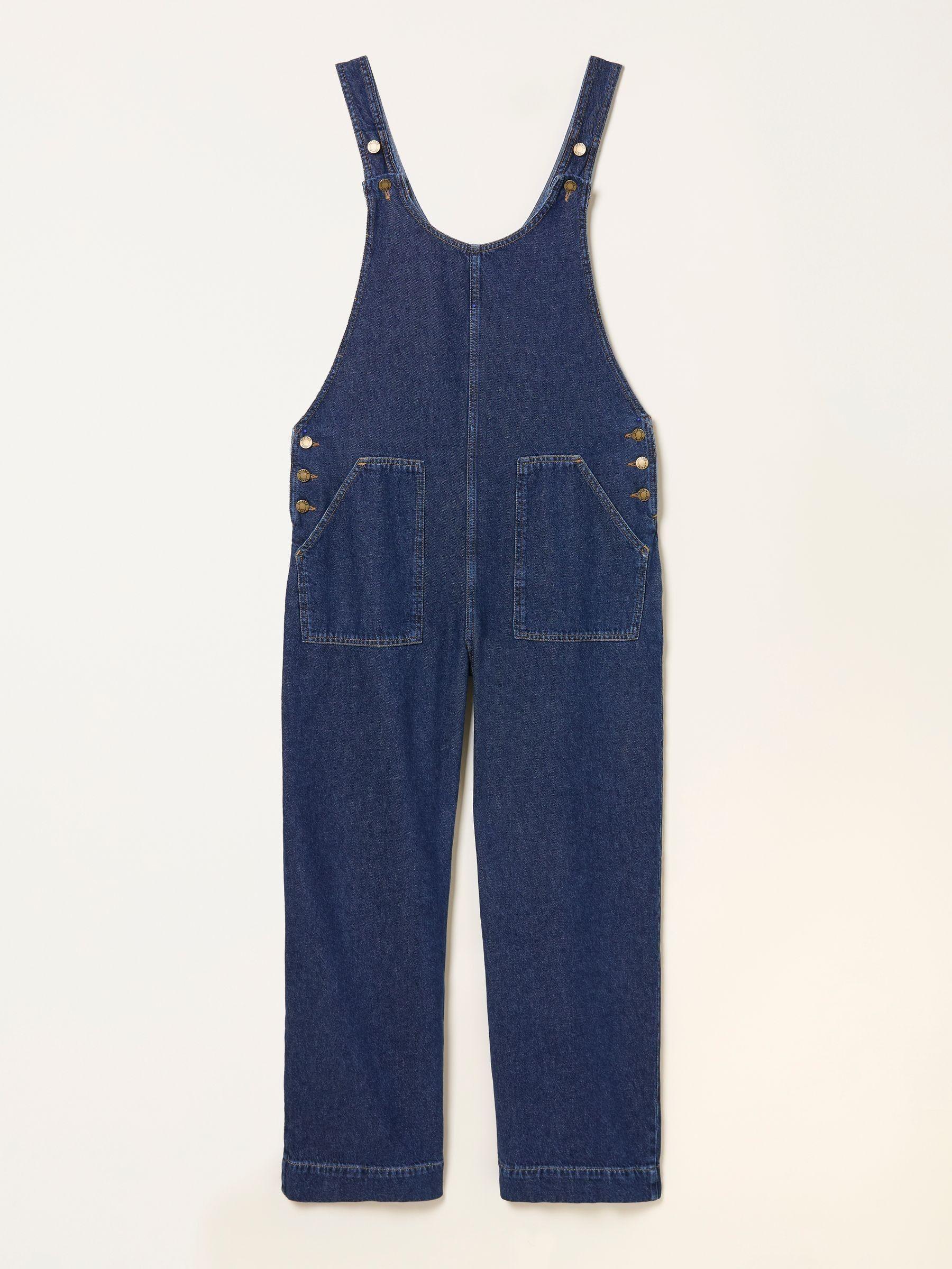 Raffles Mid Blue Dungaree by FAT FACE