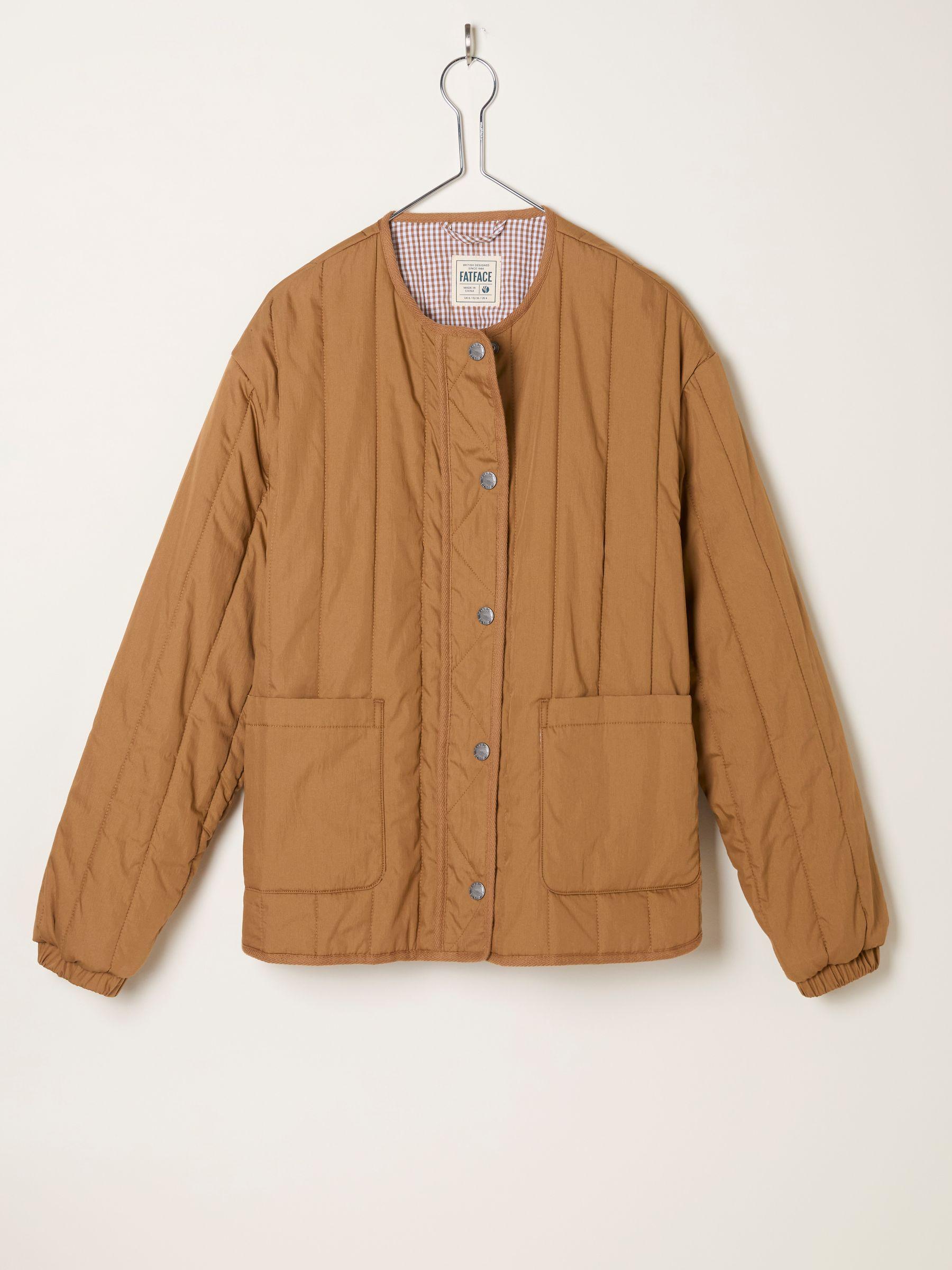Raya Teal Blue Regular Quilted Jacket by FAT FACE