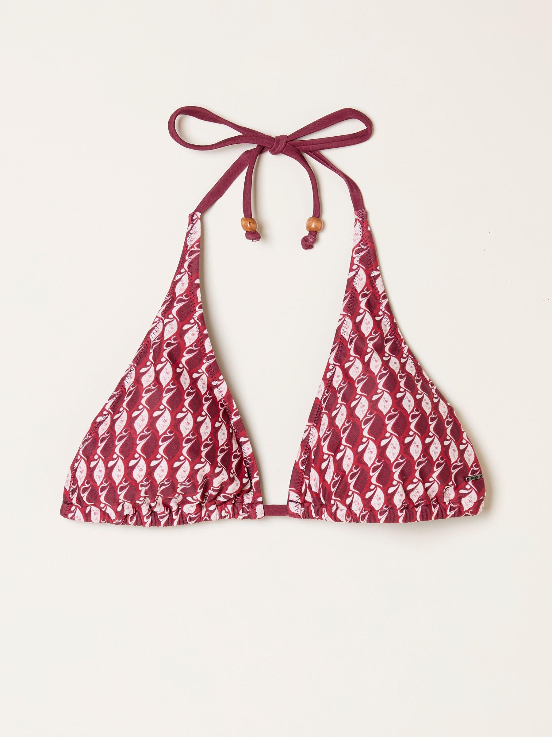 Red Triangle Maci Retro Shell Bikini Top by FAT FACE