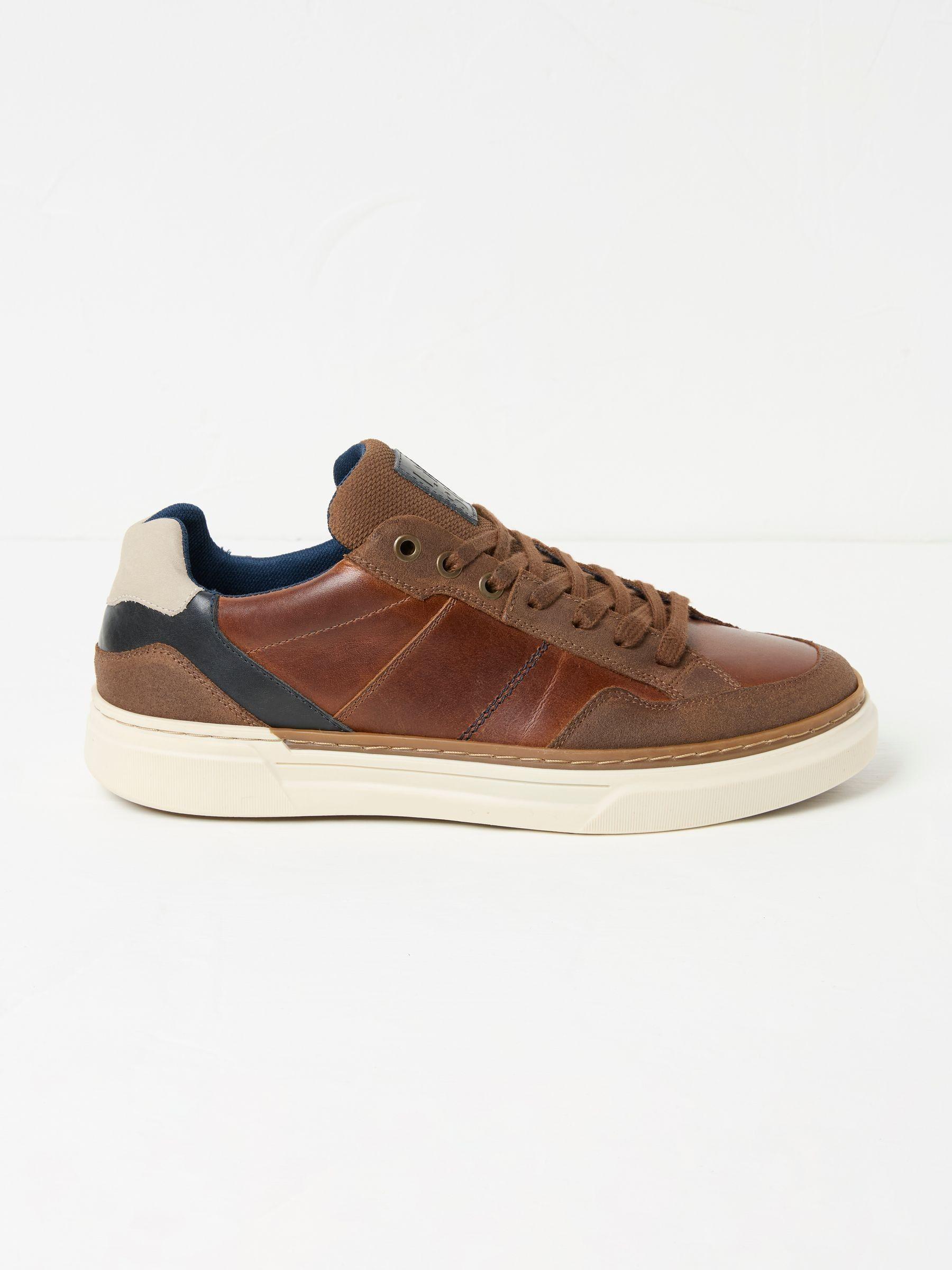 Reid Tan Brown Men's Skater Trainers by FAT FACE
