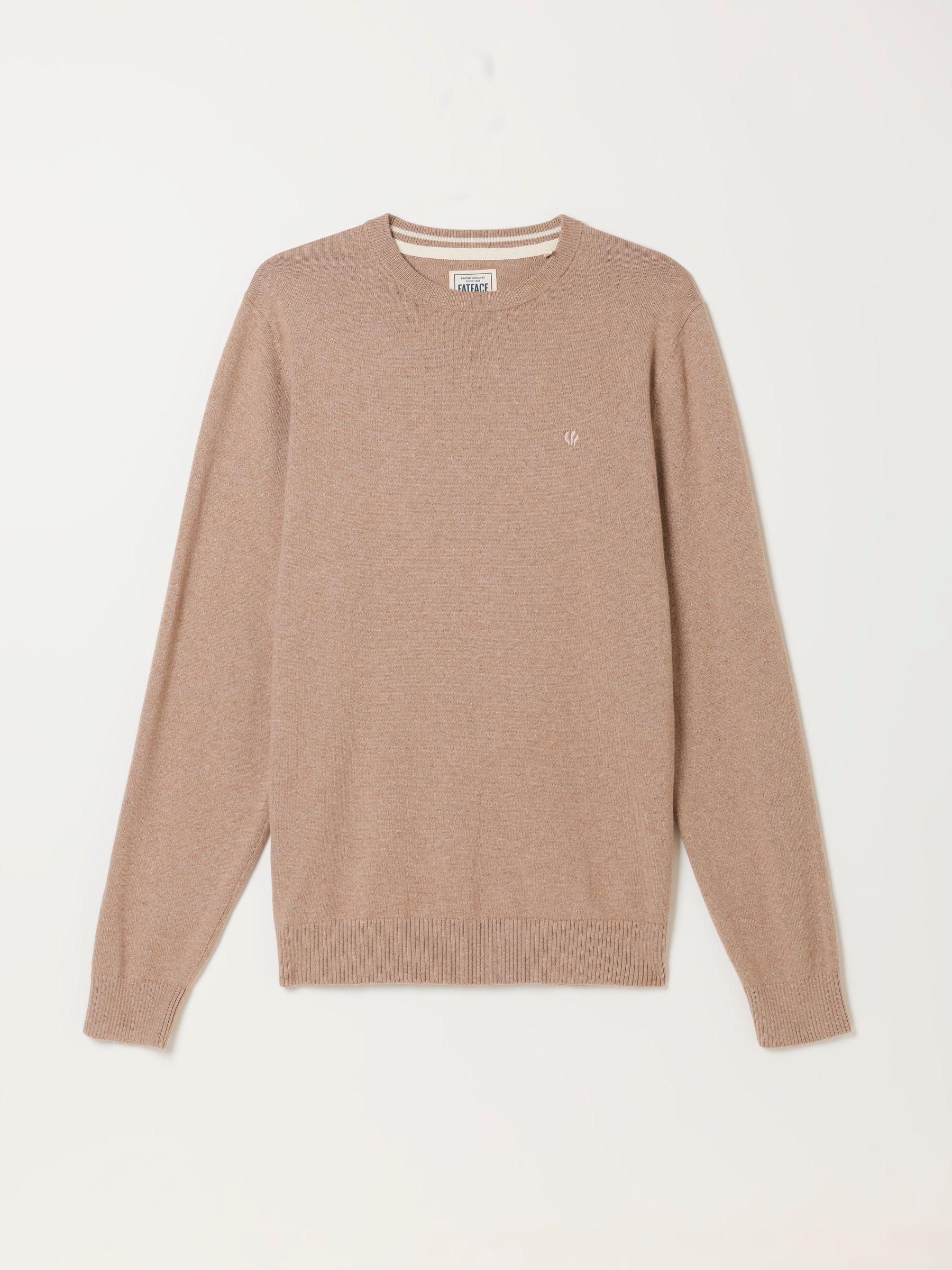 Rye Natural Crew Neck Knitted Jumper by FAT FACE