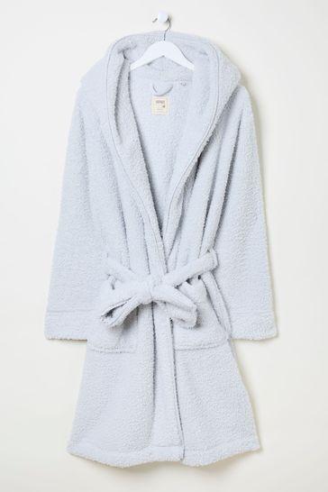 Snuggle Grey Dressing Gown by FAT FACE