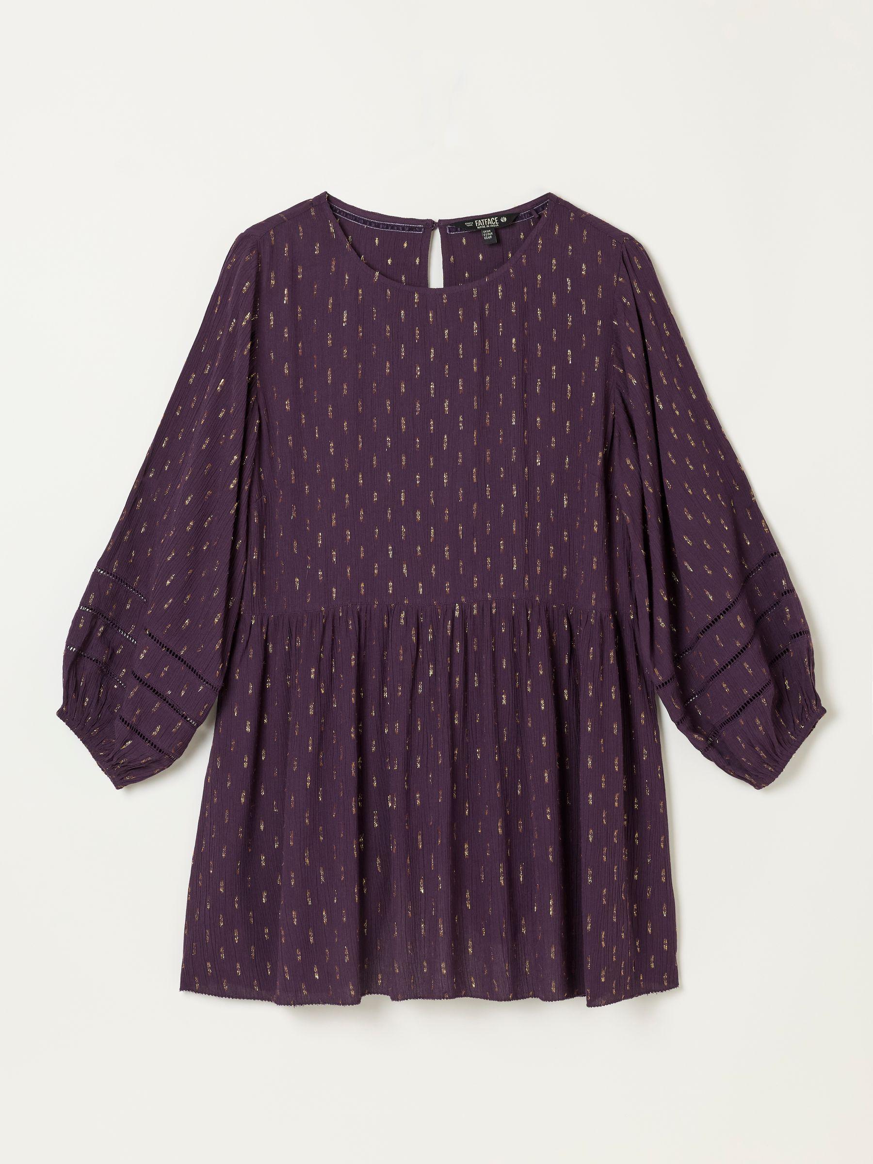Stella Purple Metallic Tunic by FAT FACE