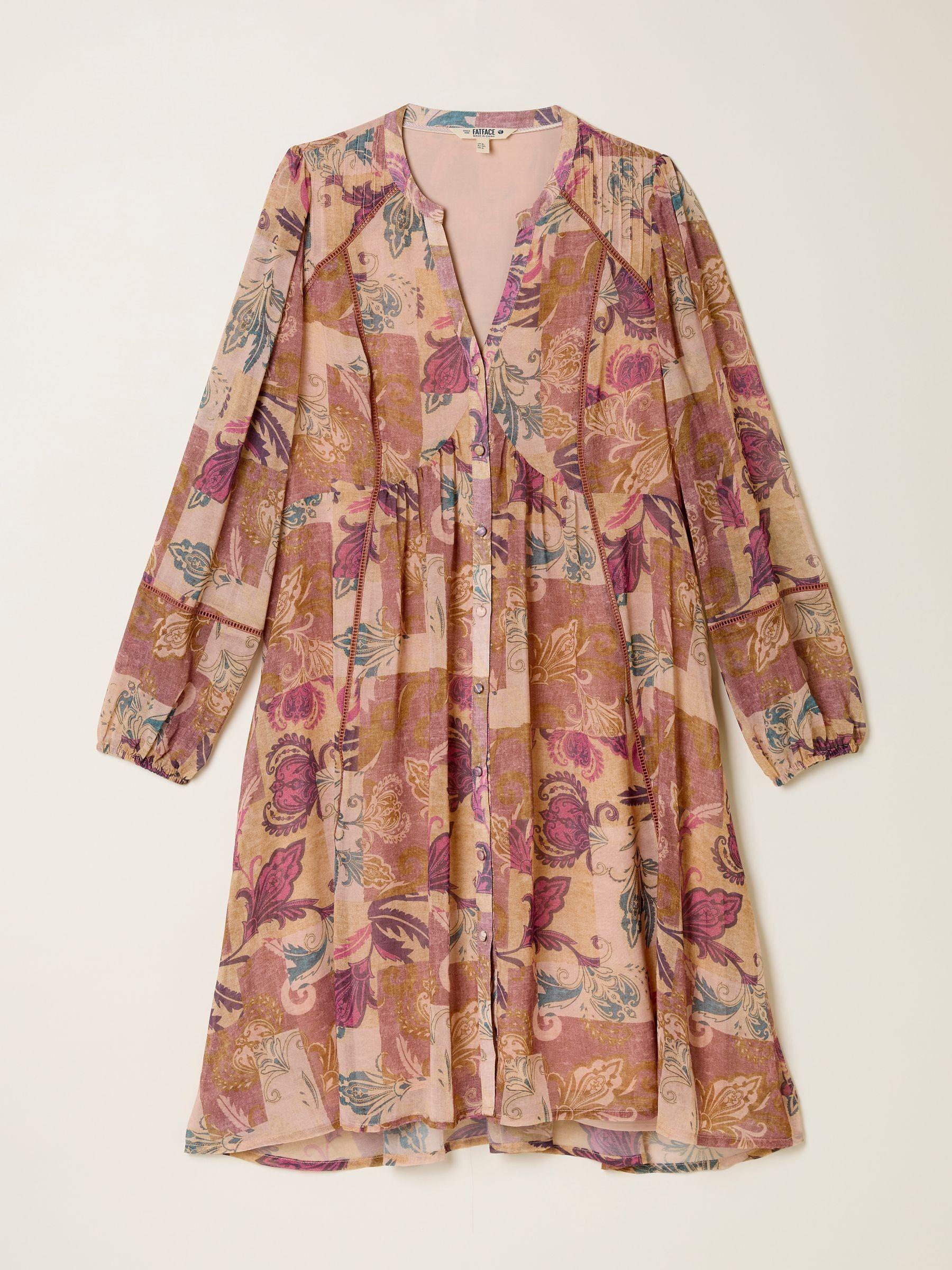 Steph Rose Pink Patched Chintz Petite Dress by FAT FACE