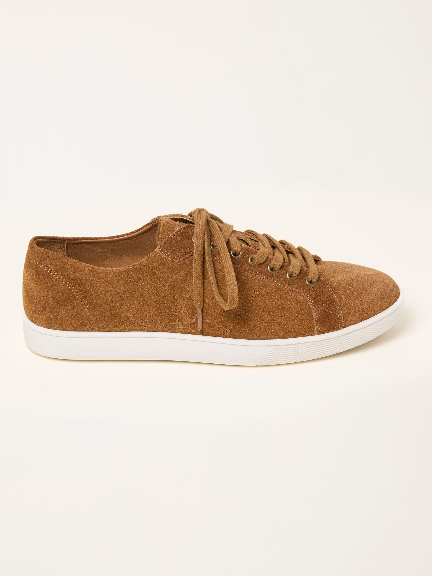 Tan Brown Mens Suede Trainer by FAT FACE