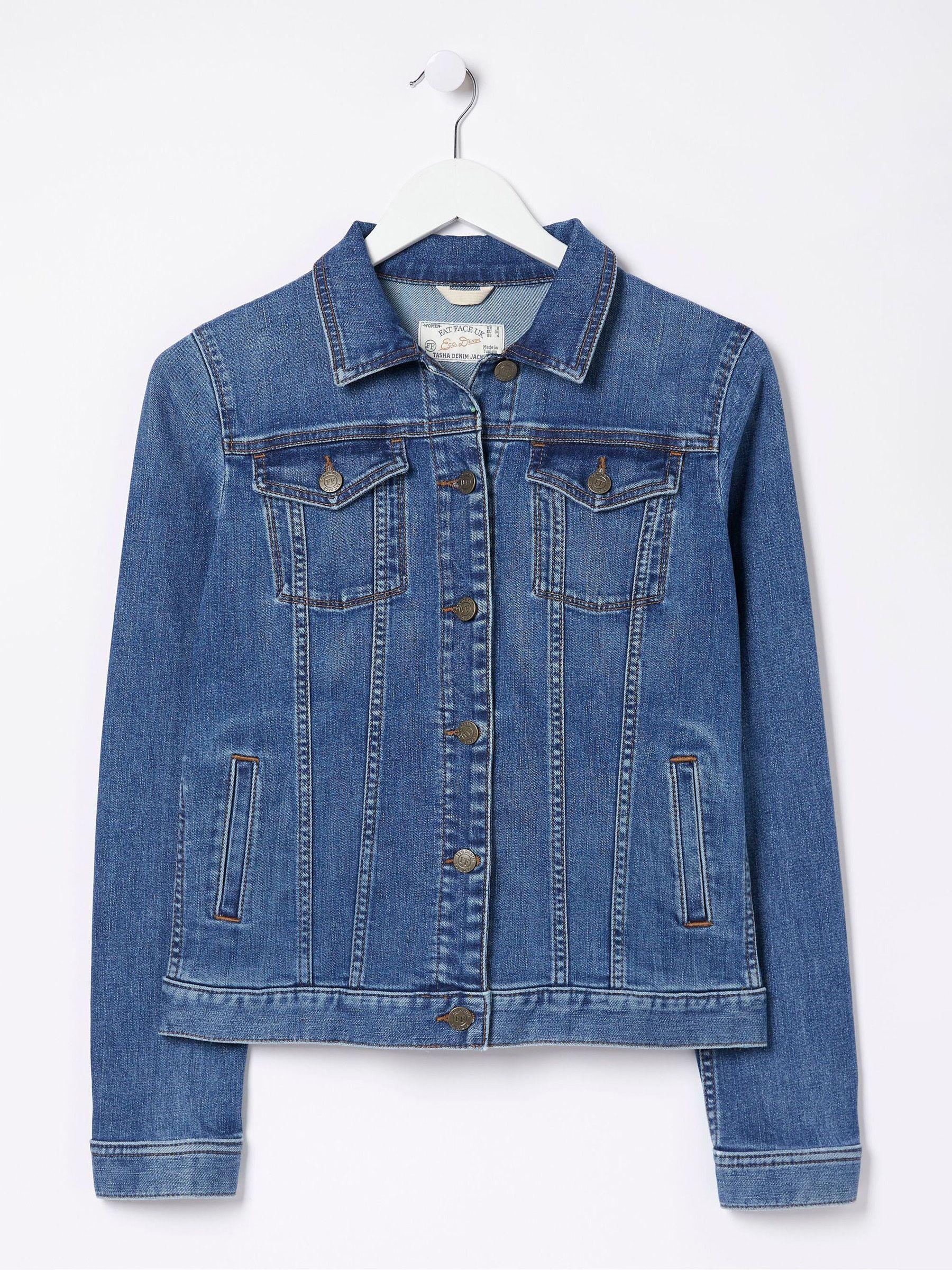 Tasha Blue Petite Denim Jacket by FAT FACE