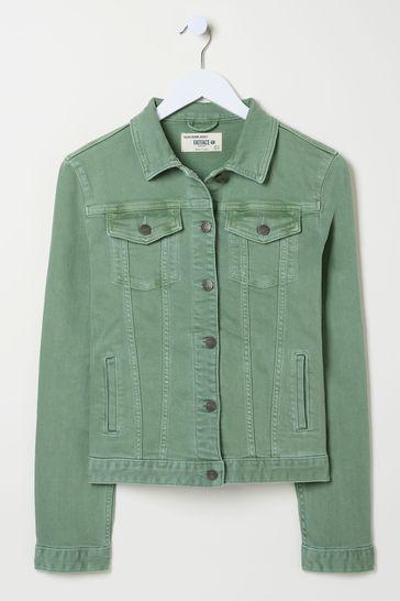 Tasha Green Denim Jacket by FAT FACE