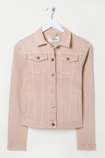 Tasha Light Pink Denim Jacket by FAT FACE