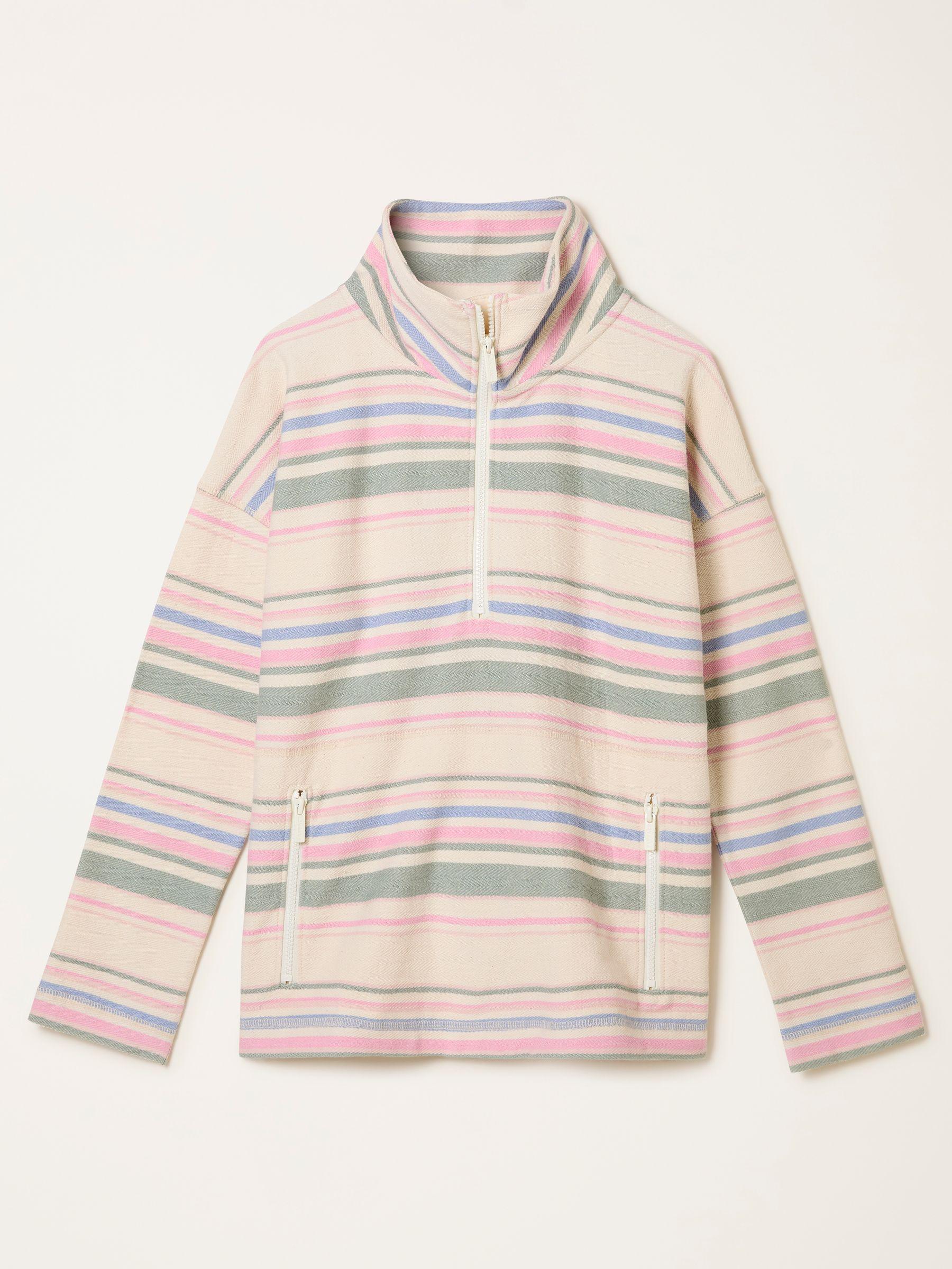 Thea Multi Textured Stripe Half Neck Sweat by FAT FACE