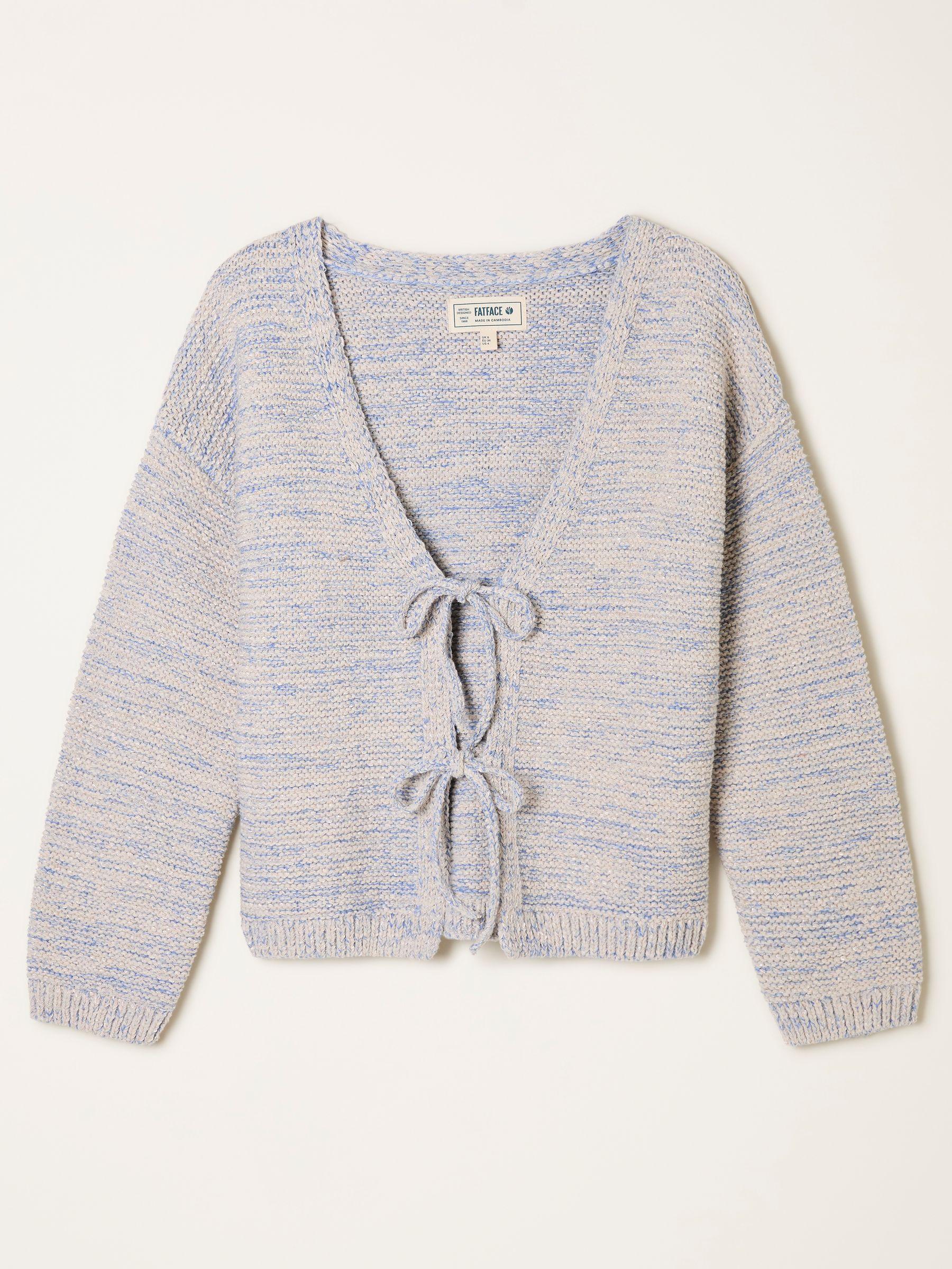 Tilly Blue Tie Front Knitted Cardigan by FAT FACE