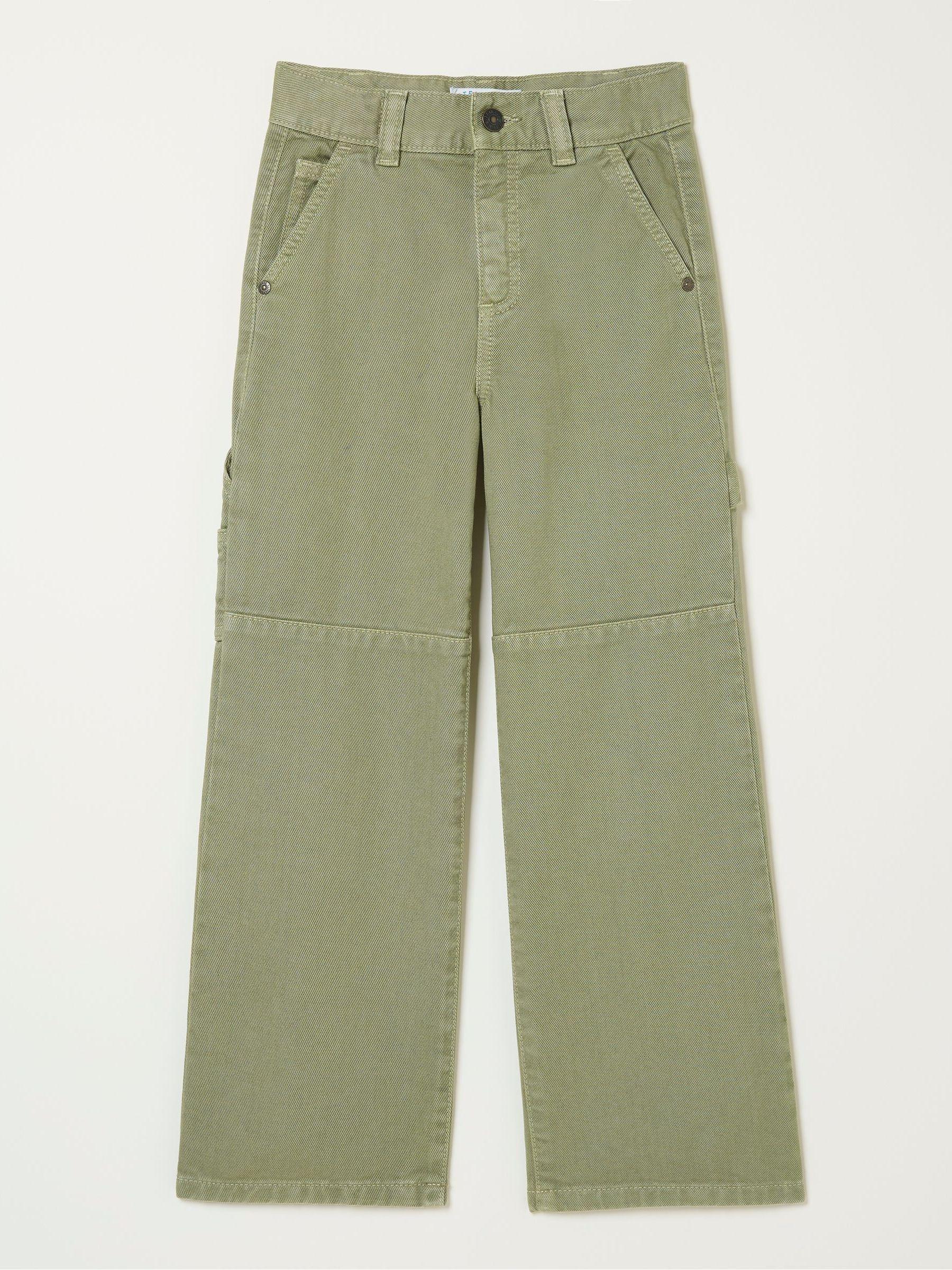 Waye Green Wide Leg Trousers by FAT FACE