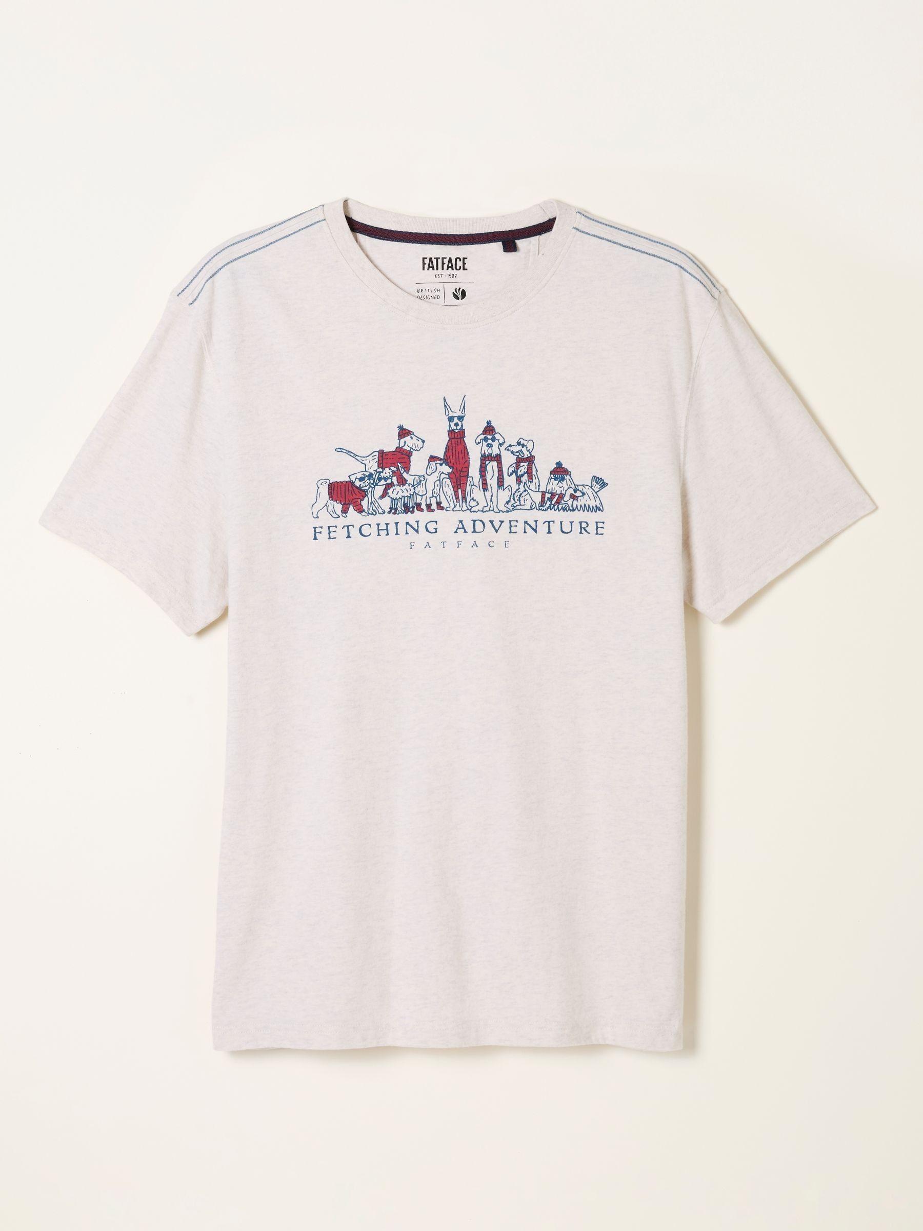 White Fetching Adventure T-Shirt by FAT FACE