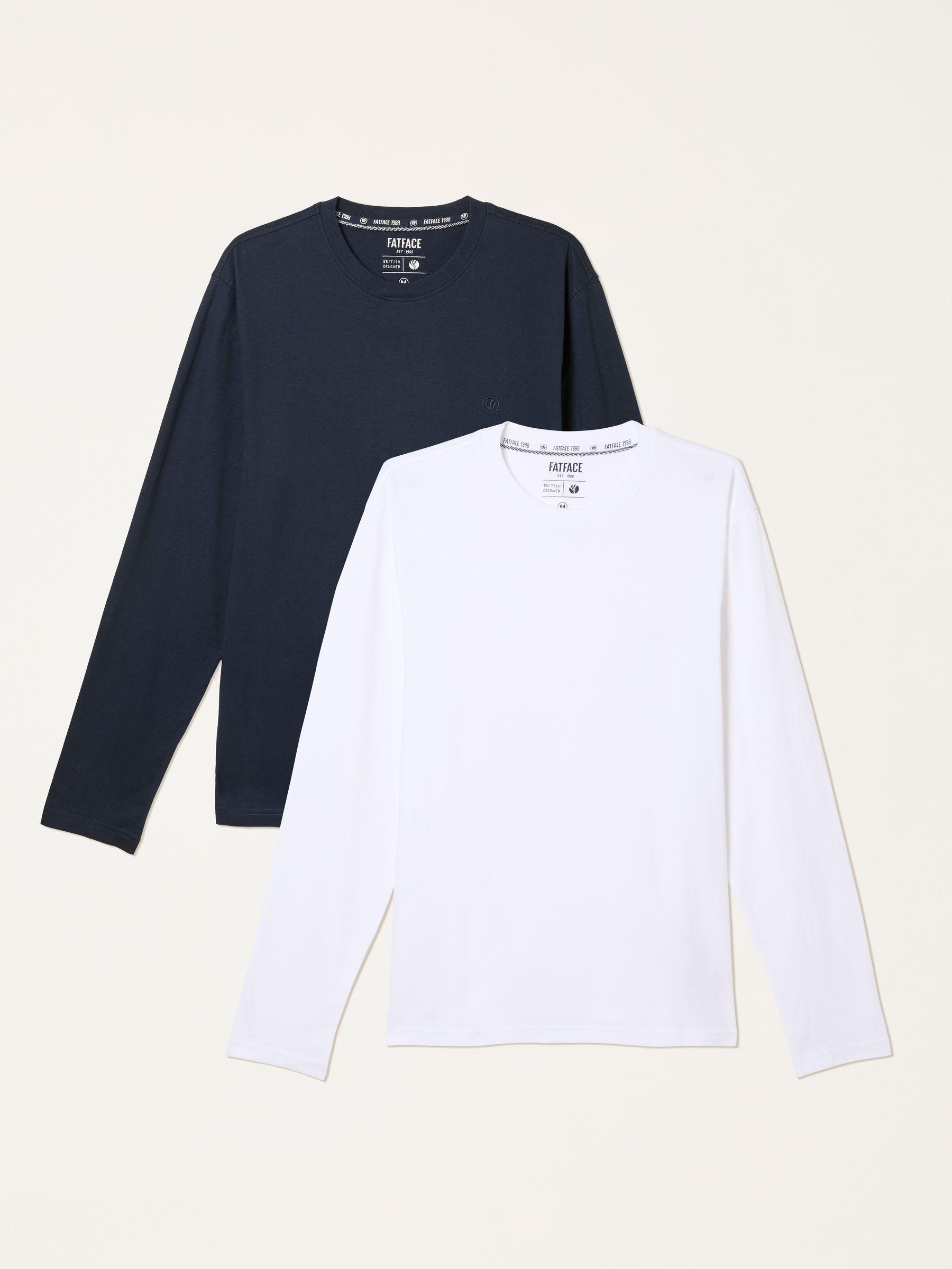 White Long Sleeve Tshirts 2 Pack by FAT FACE