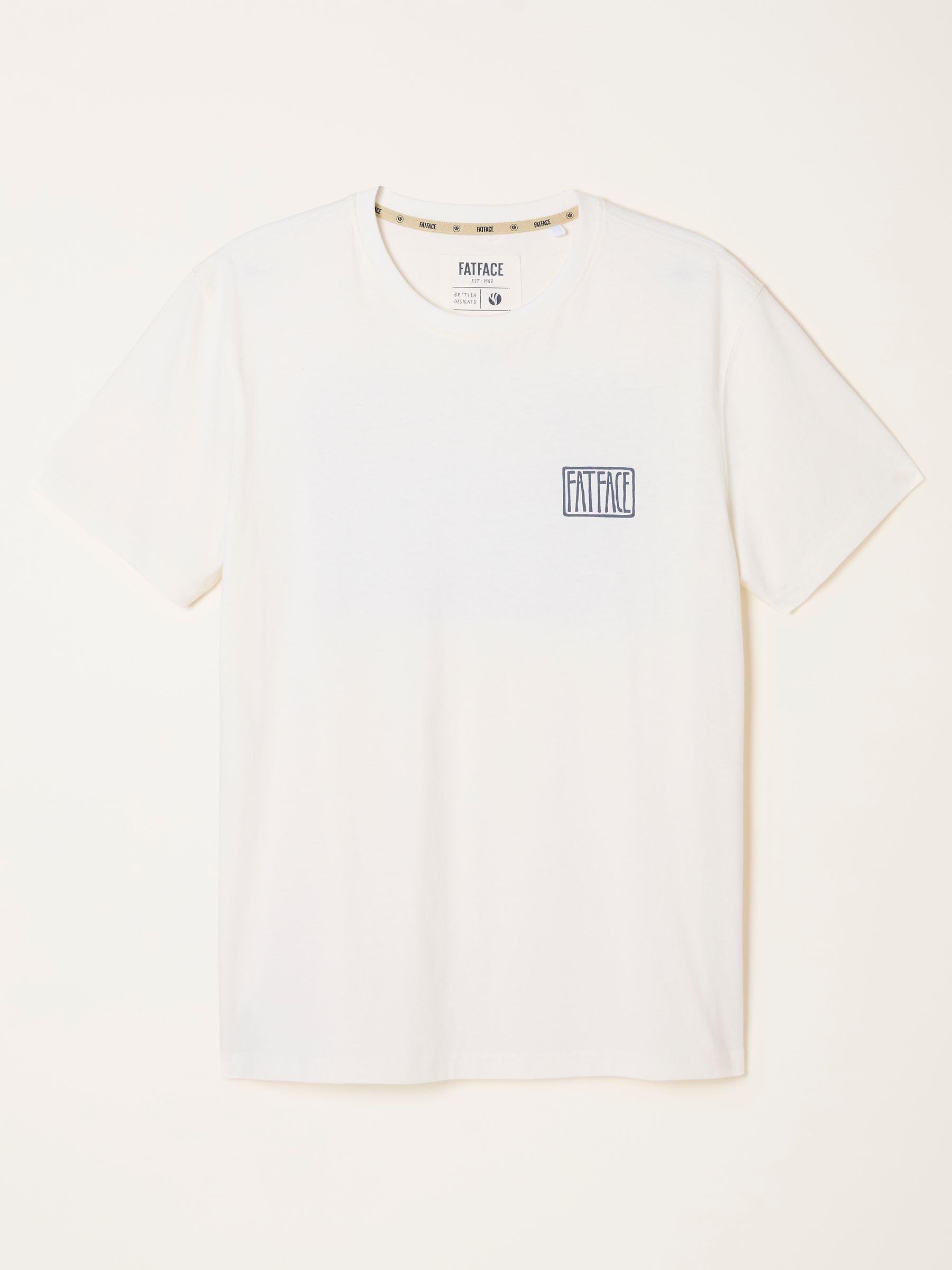 White Surf Scene Graphic Tshirt by FAT FACE