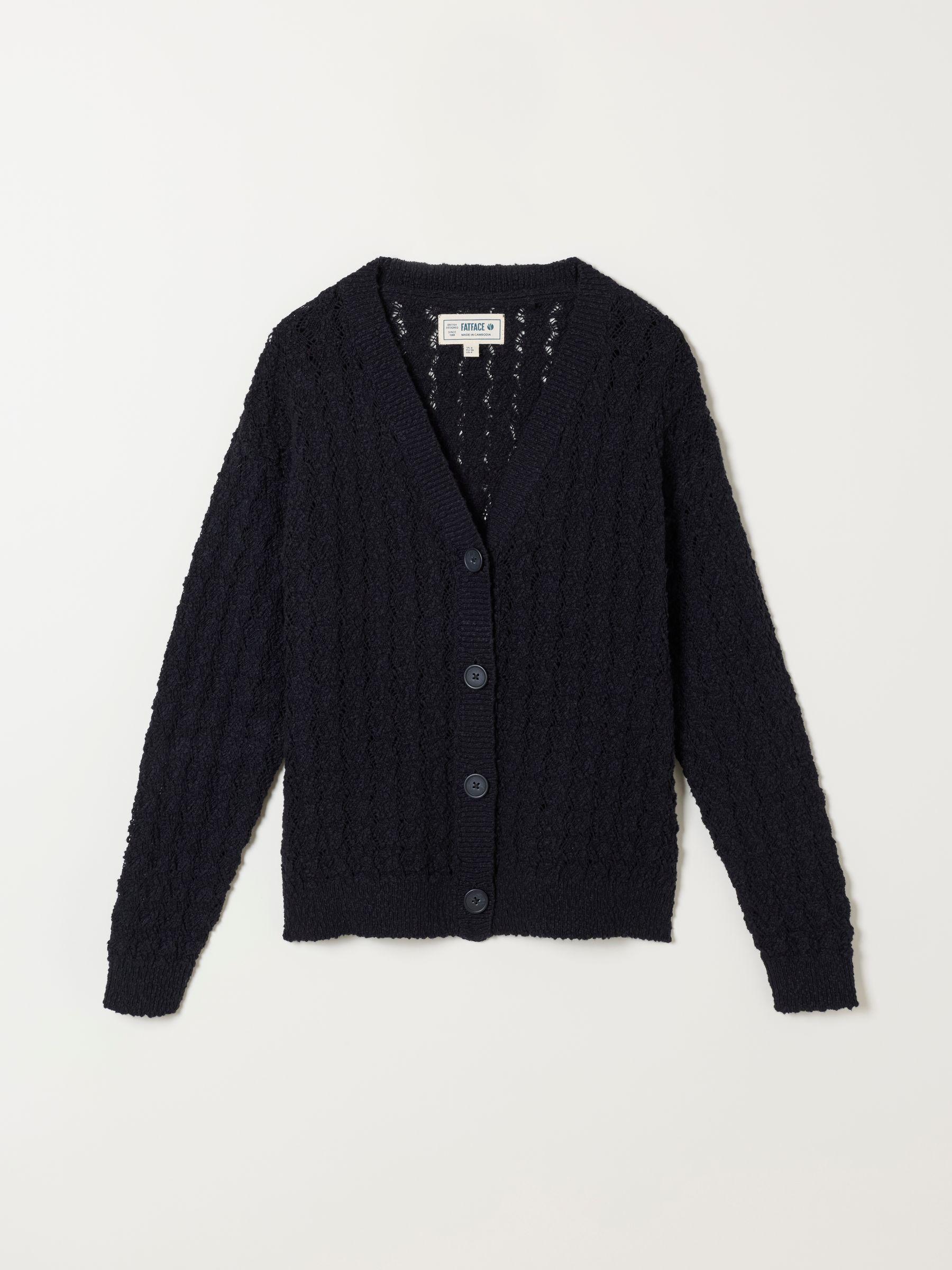Winnie Black Knitted Cardigan by FAT FACE