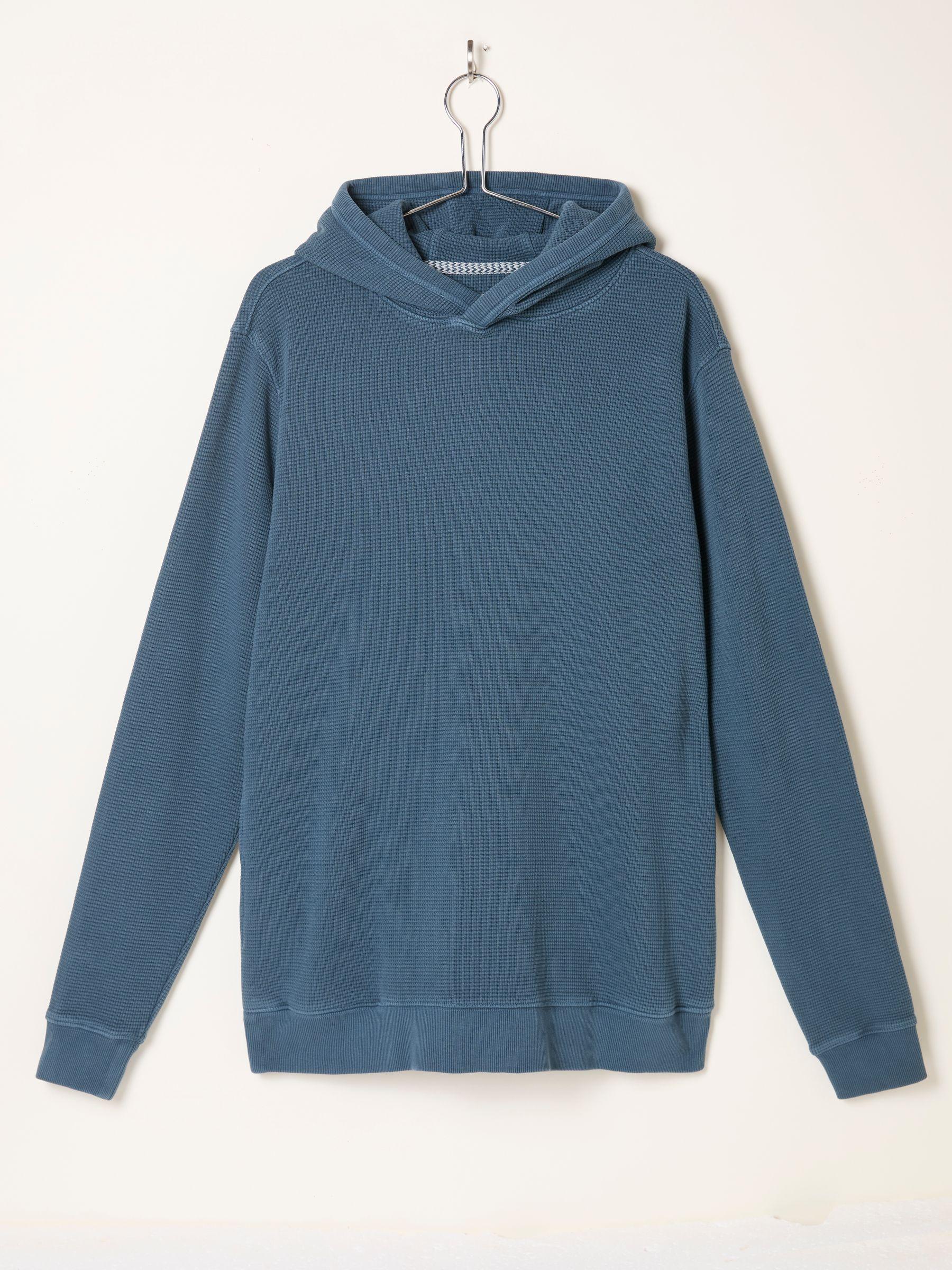 Wye Blue Denim Overhead Hoodie by FAT FACE