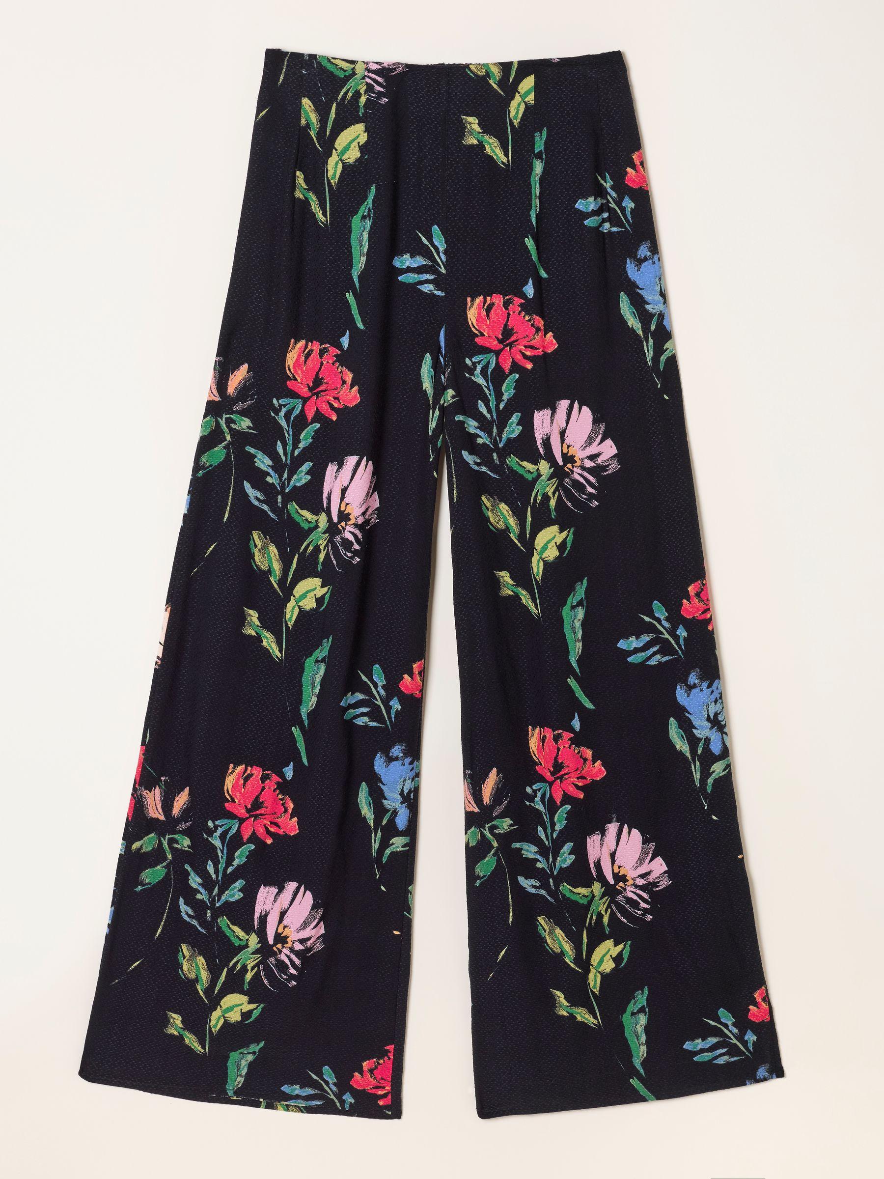 Zelda Painted Floral Wide Leg Trouser by FAT FACE