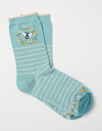 1 Pack Bee Wreath Socks by FATFACE
