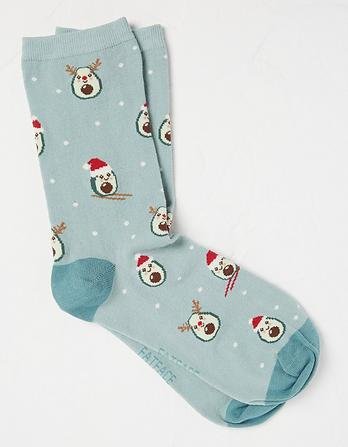 1 Pack Christmas Avocado Socks by FATFACE