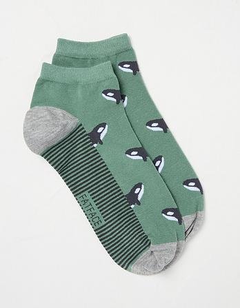 1 Pack Killer Whale Trainer Socks by FATFACE