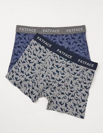 2 Pack Killer Whale Boxers by FATFACE
