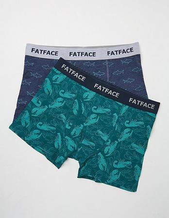 2 Pack Lobster & Shark Boxers by FATFACE