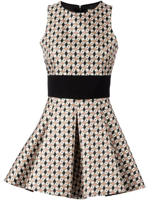 graphic print flared dress by FAUSTO PUGLISI