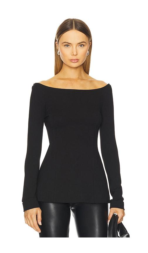 Favorite Daughter Cold Shoulder Top in Black by FAVORITE DAUGHTER