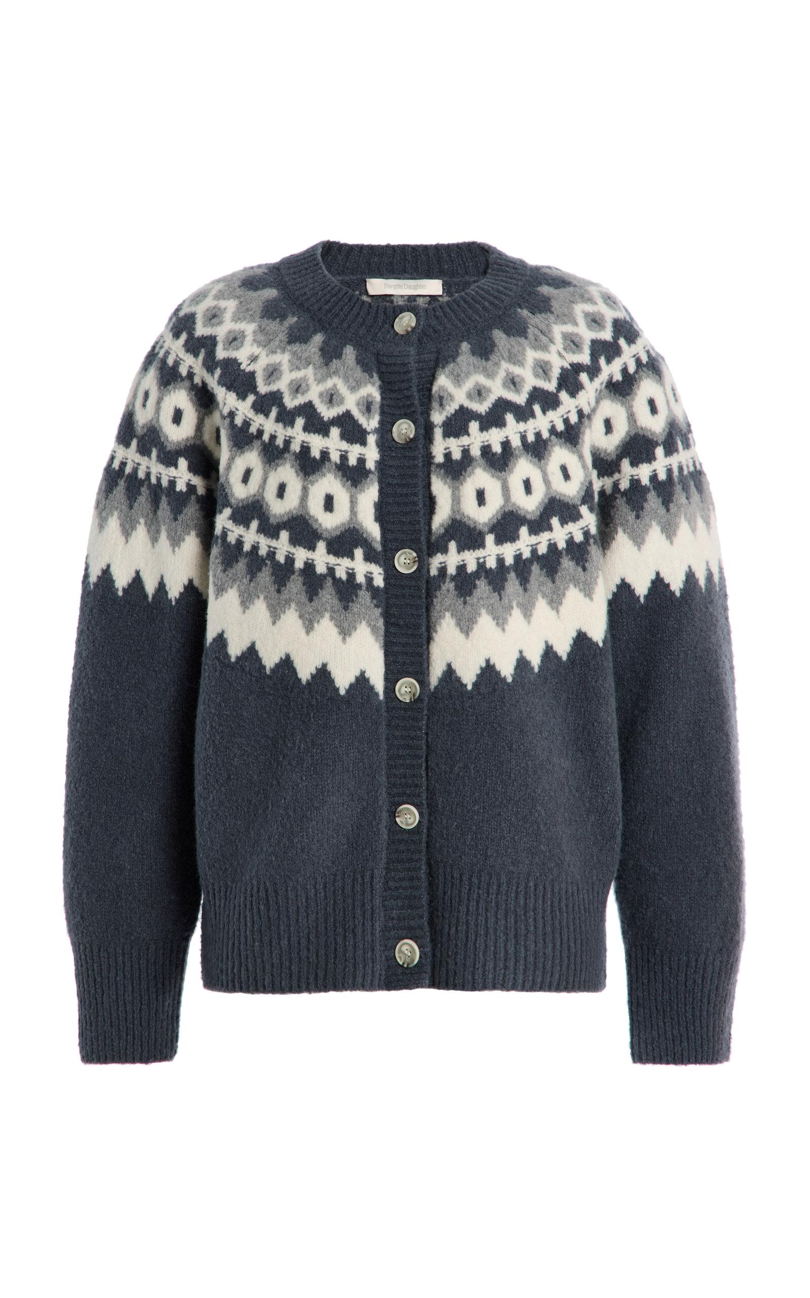 Favorite Daughter Snowed In Fair Isle Wool-Cashmere Blend Cardigan - Moda Operandi by FAVORITE DAUGHTER